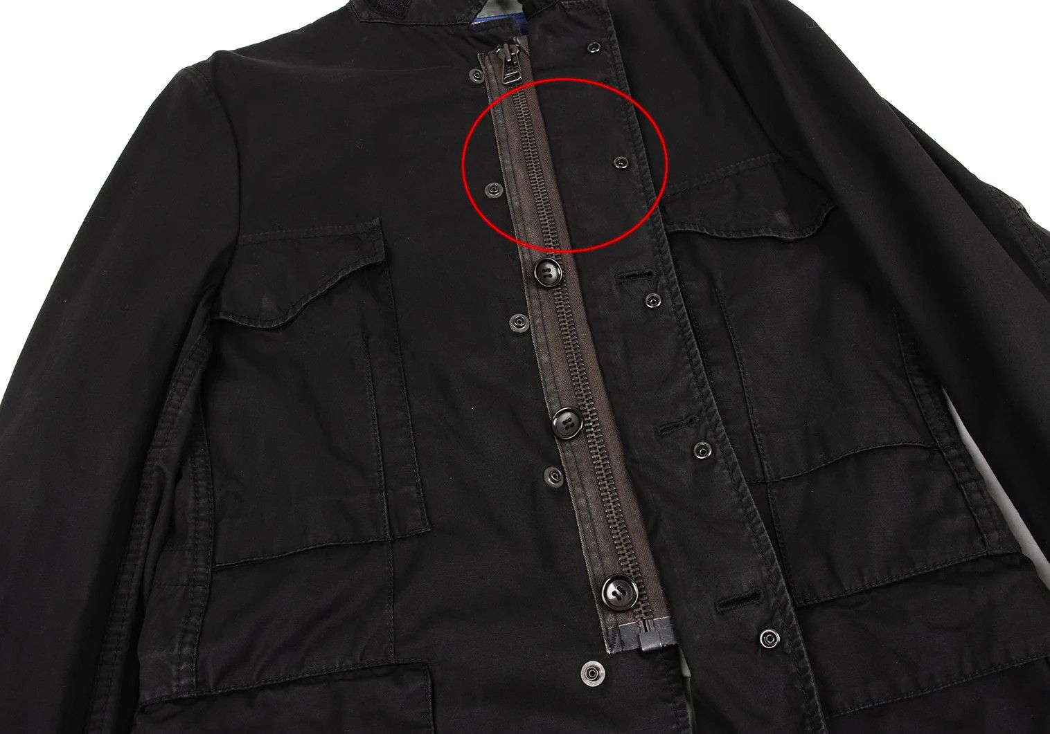 Junya Watanabe Military Jacket with Flap Pockets in Black, Size S Size US S / EU 44-46 / 1 - 14 Thumbnail