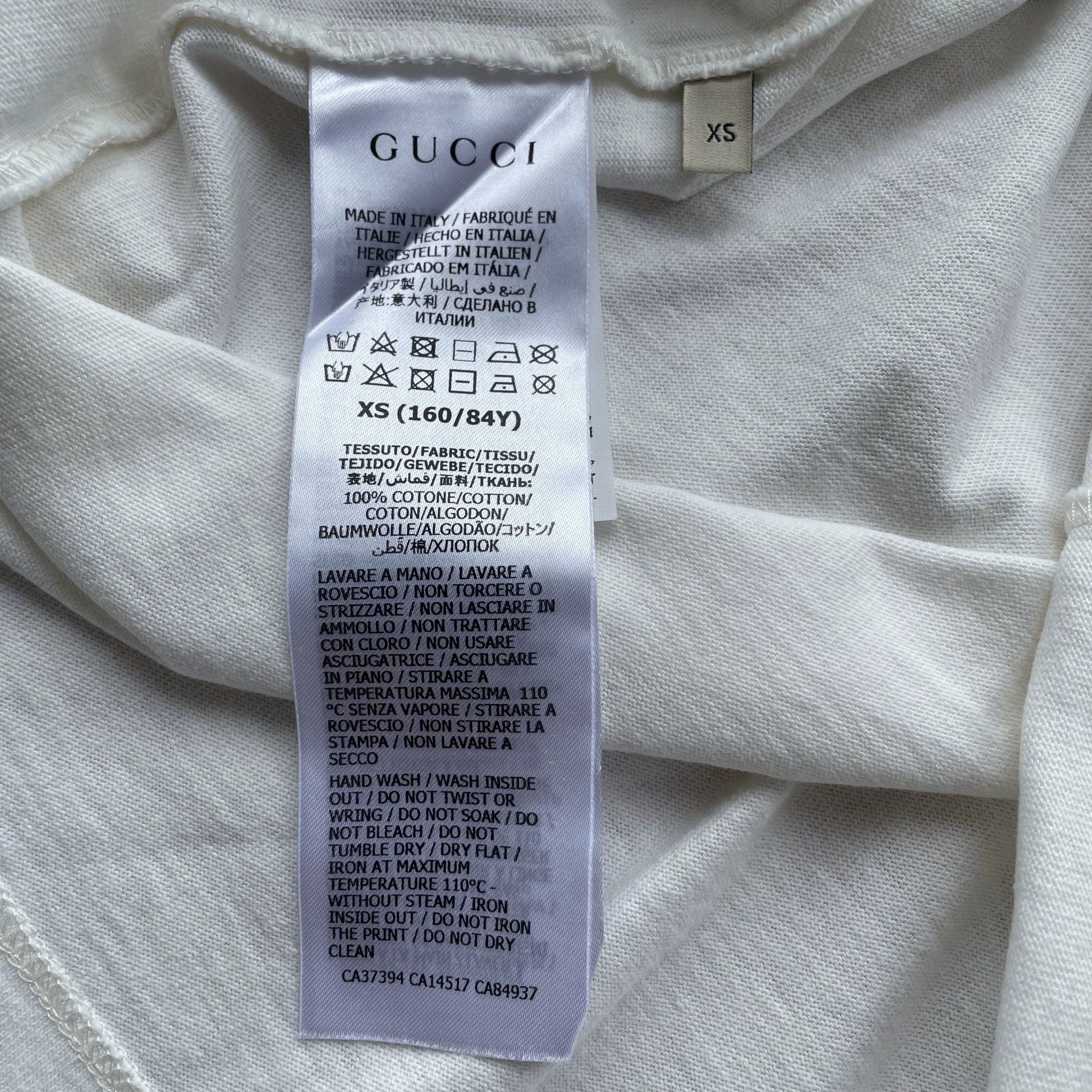 Gucci GUCCI x TNF Wmn XS White SS Tee Logo Letter Print Size US XS / EU 42 / 0 - 6 Thumbnail