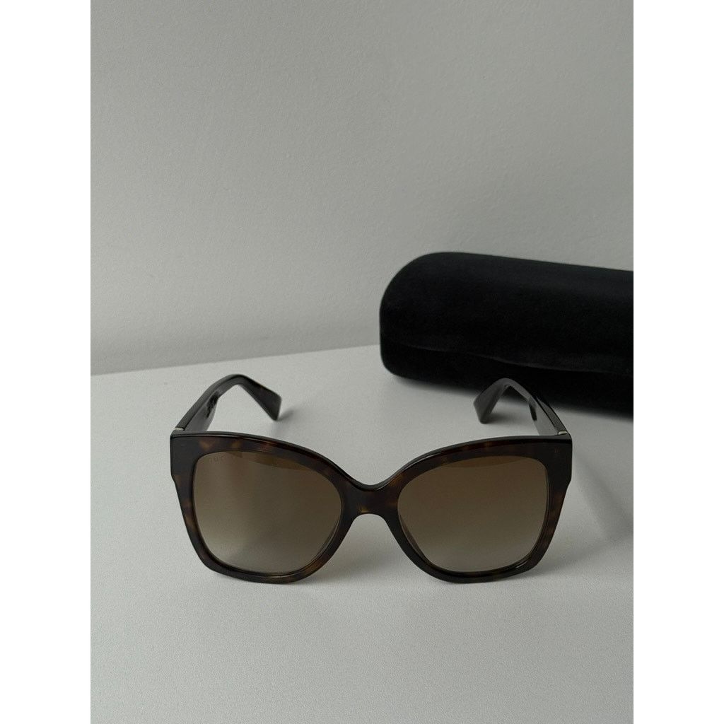 Gucci NEW Gucci GG0459S Havana Brown Cat Eye Sunglasses Size ONE SIZE - 4 Thumbnail