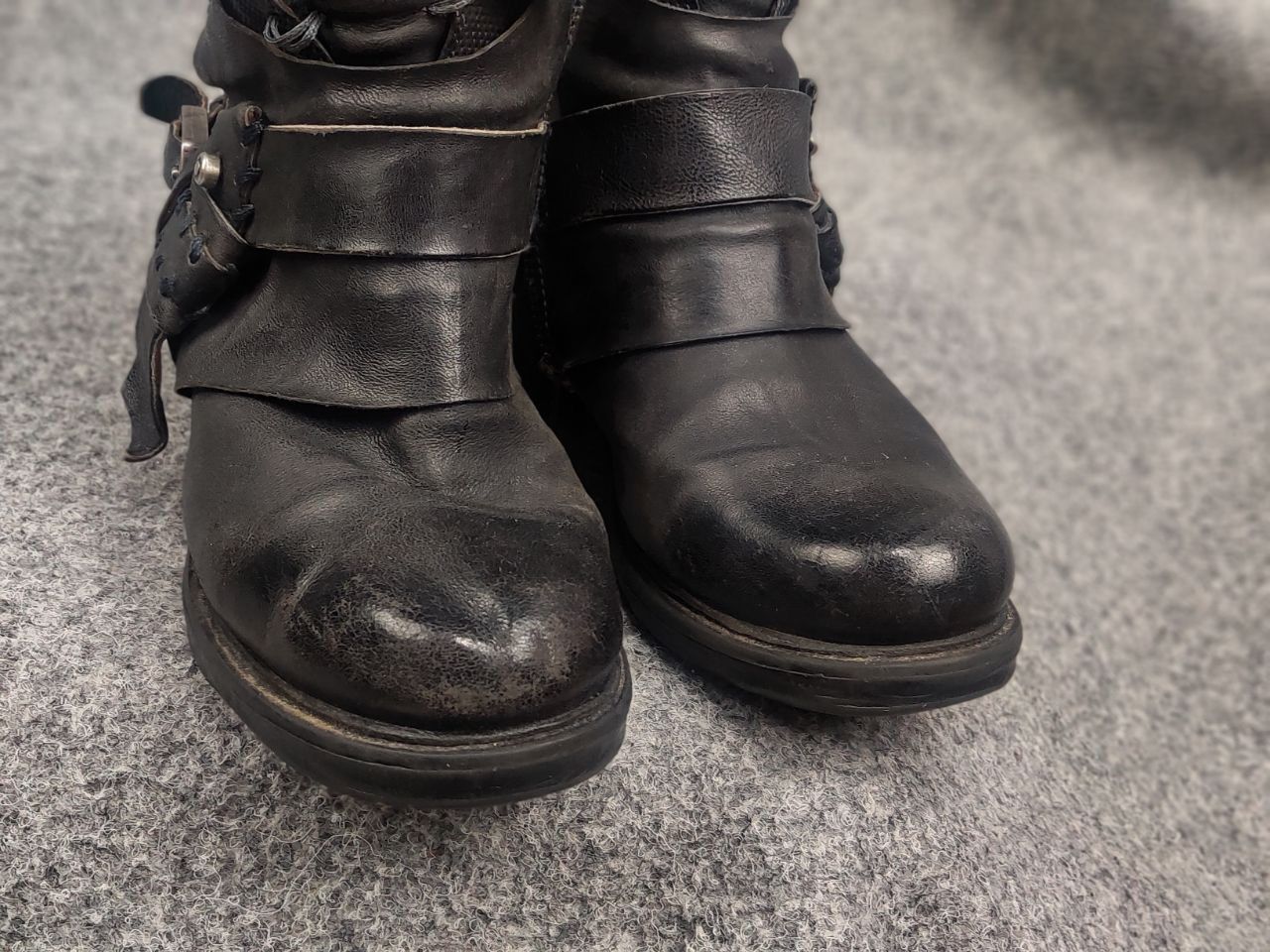 A.S.98 A.S.98 Vintage Durable Leather Zip buckles Ankle Boots Size US 6 / IT 36 - 23 Thumbnail