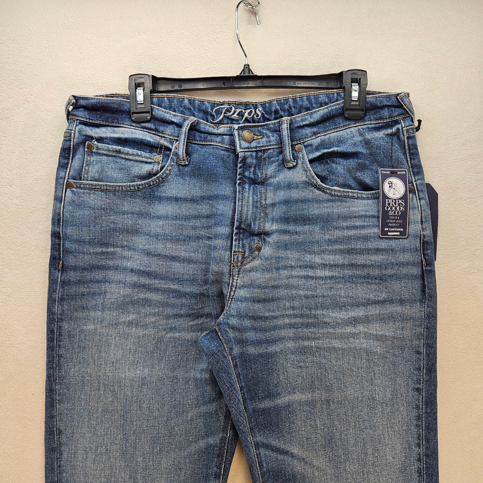 Prps PRPS MEN'S 34 CAYENNE SKINNY FIT STRETCH JEANS BLUE NWT Size US 34 / EU 50 - 2 Thumbnail