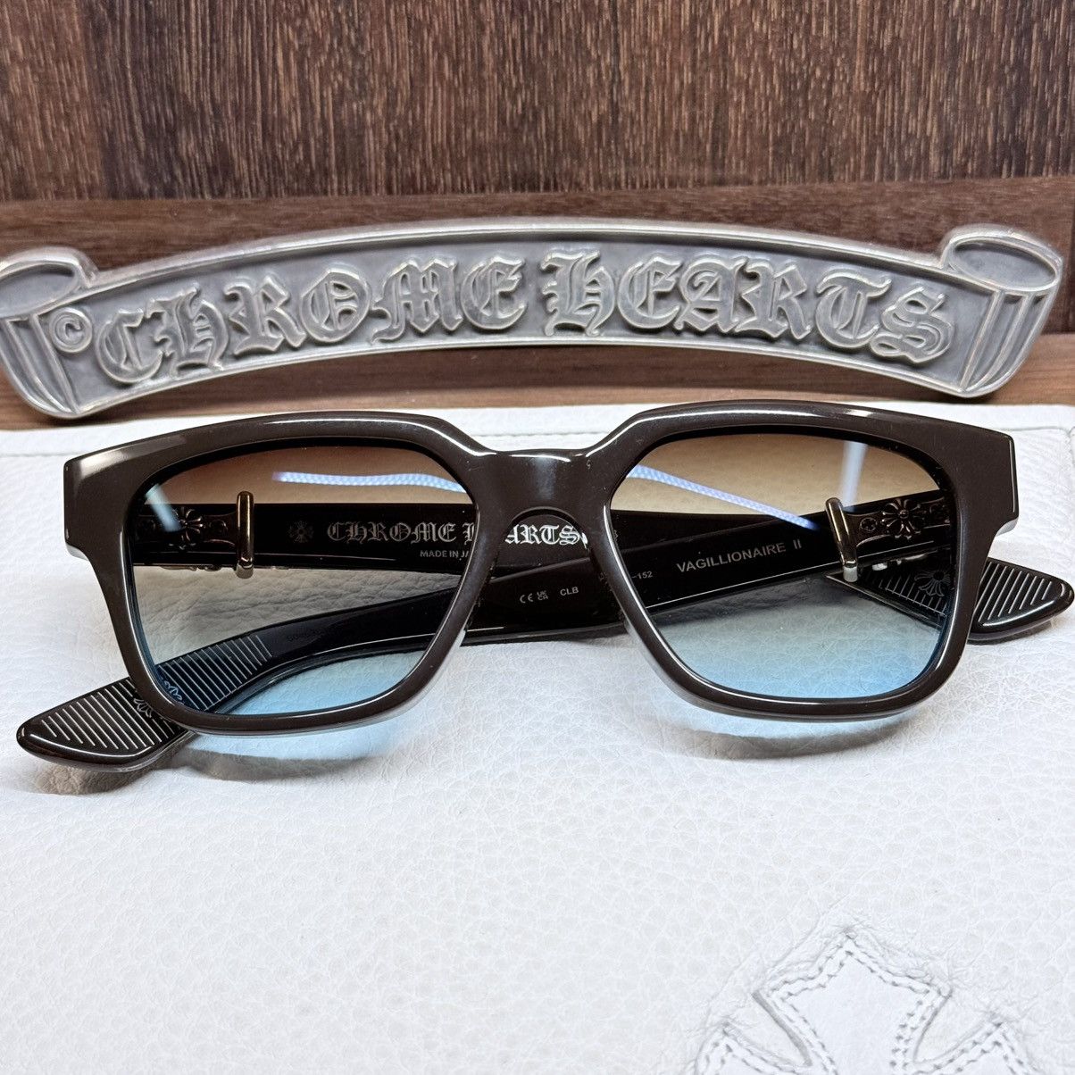 Chrome Hearts Chrome Hearts Vagillionaire II ‘Murky Waters’ Sunglasses Size ONE SIZE - 1 Thumbnail