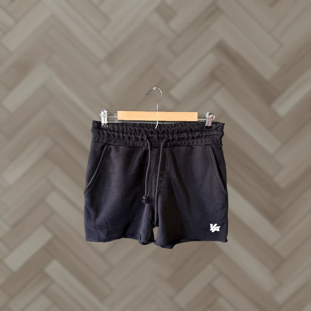 YoungLA YoungLA Mens Black Athletic Sweatshorts S Drawstring Athletic Shorts Size ONE SIZE - 1 Thumbnail
