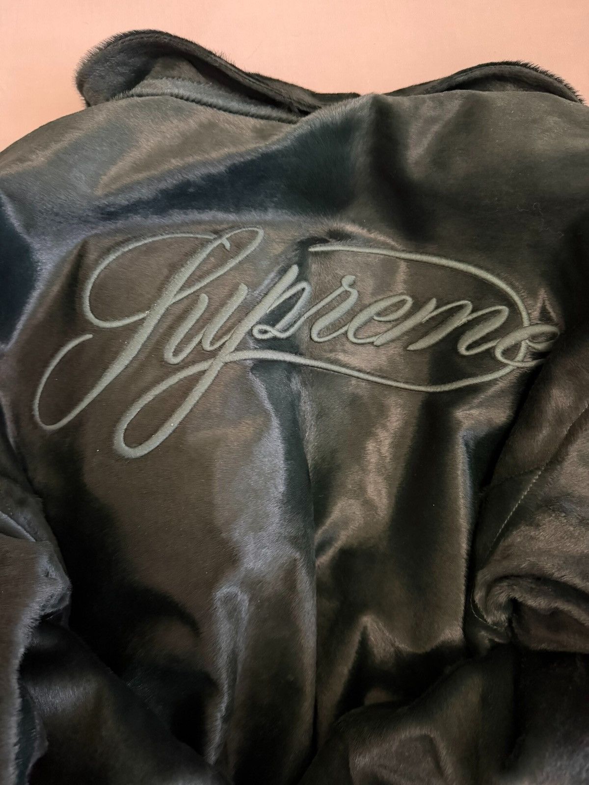 Supreme Supreme 25SS Ponyhair Varsity Jacket Green Size US M / EU 48-50 / 2 - 3 Thumbnail