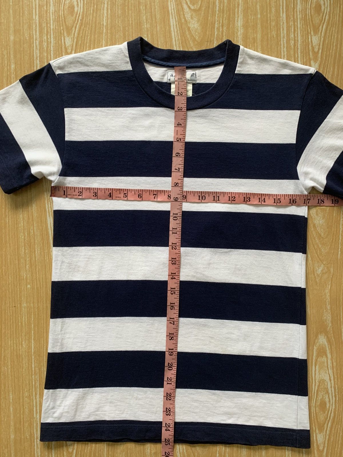 agnes b. 🔥 Agnes B Paris.. Blue White Lining Stripe T Shirt Size US S / EU 44-46 / 1 - 14 Thumbnail