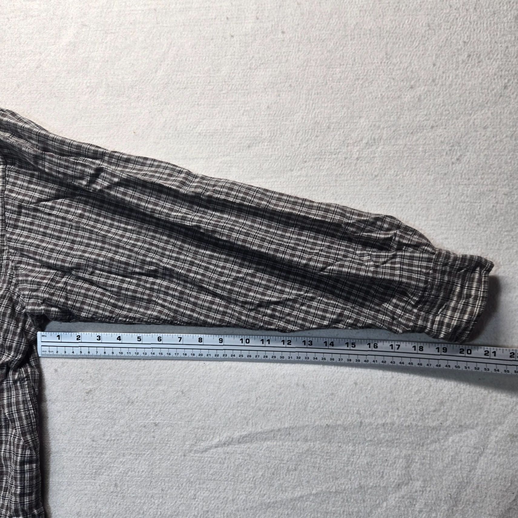 Arrow Arrow Shirt 2XL Mens Brown Checkered Long Sleeve Cotton Button-Up Shirt Size US XXL / EU 58 / 5 - 5 Thumbnail
