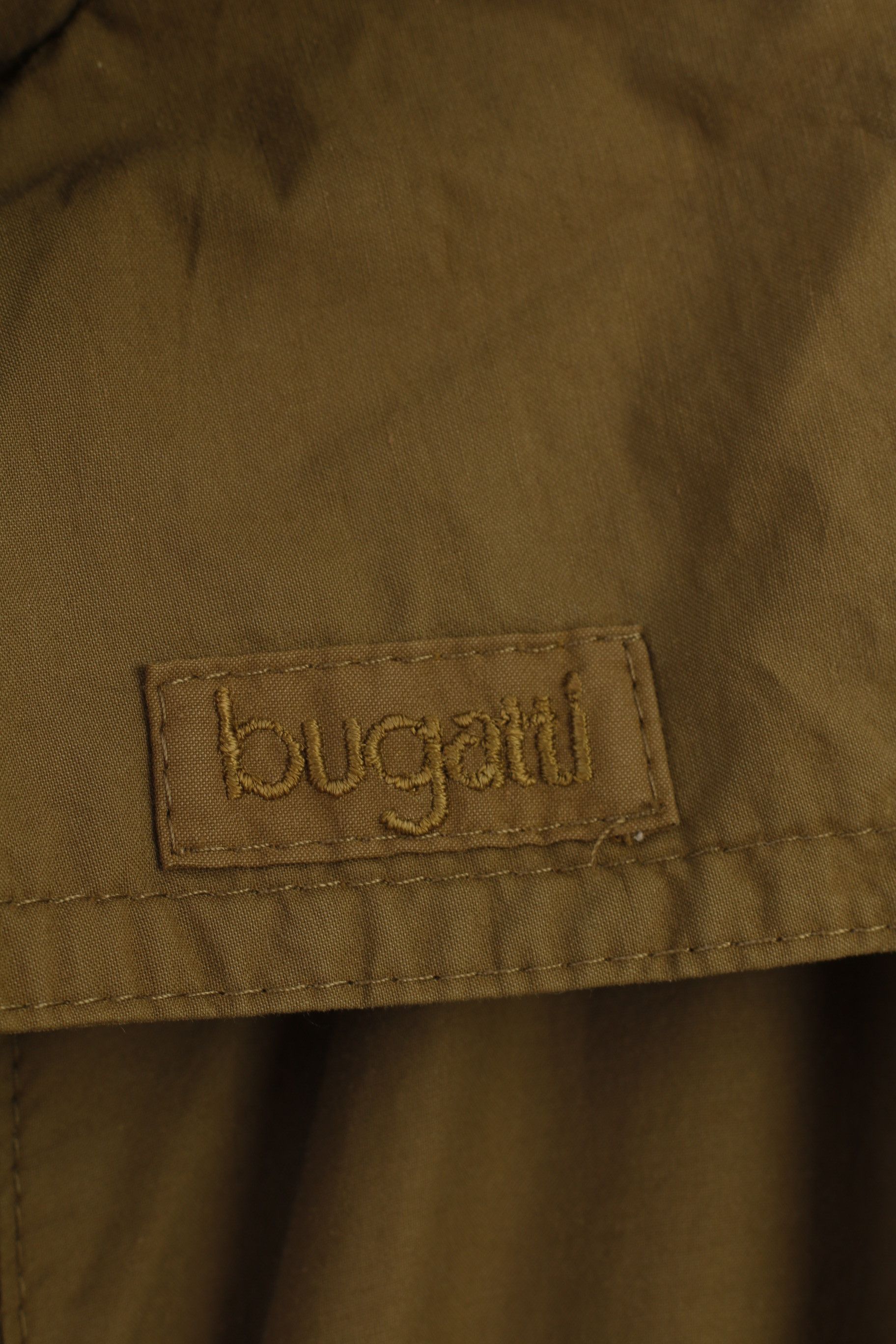 Bugatti Bugatti Men 52 XL Coat Khaki Cotton Full Zipper Vintage 0866 Size US XL / EU 56 / 4 - 6 Thumbnail