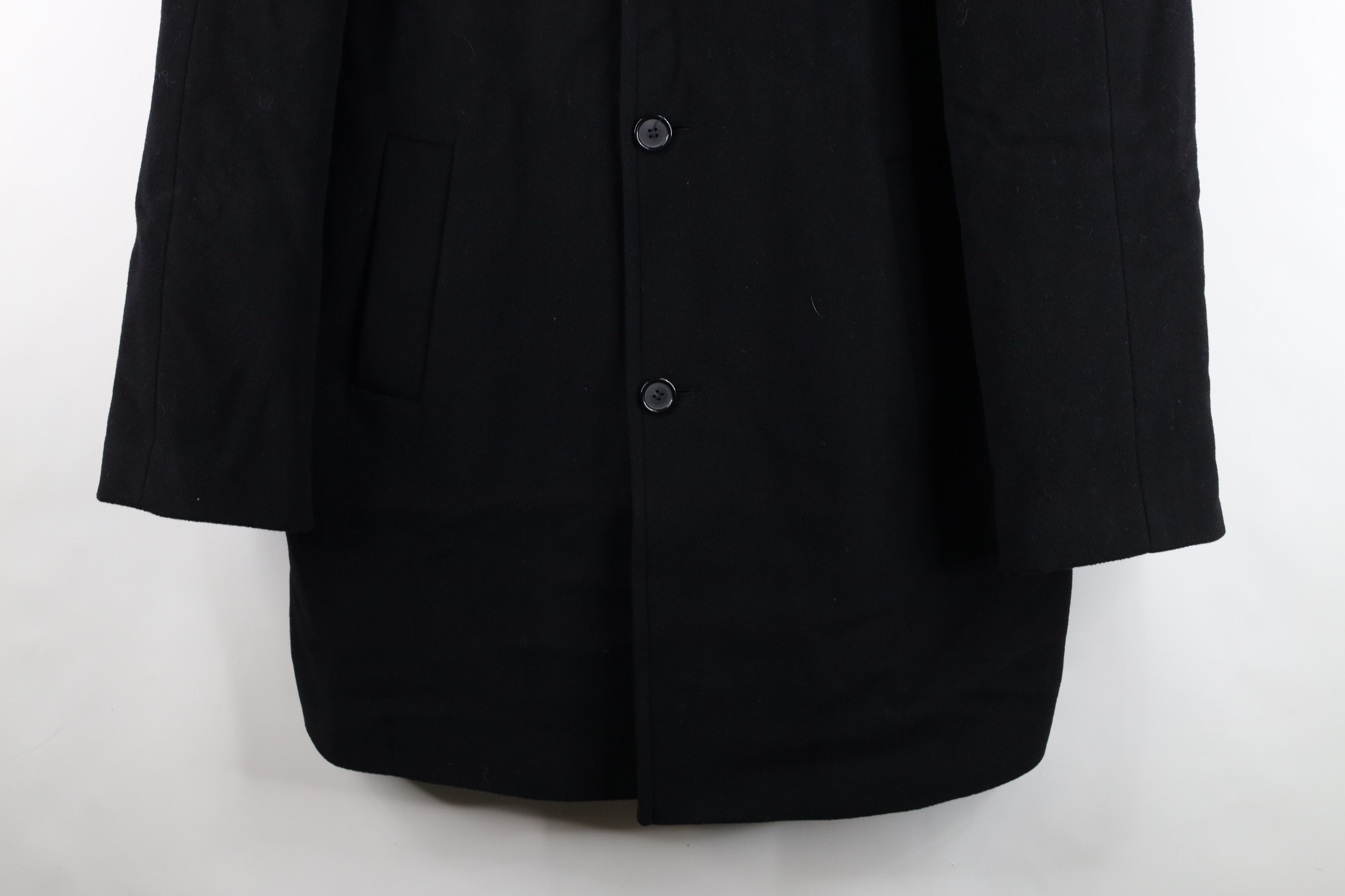 Ralph Lauren Vintage Ralph Lauren Full Button Overcoat Jacket Black Size US L / EU 52-54 / 3 - 3 Thumbnail