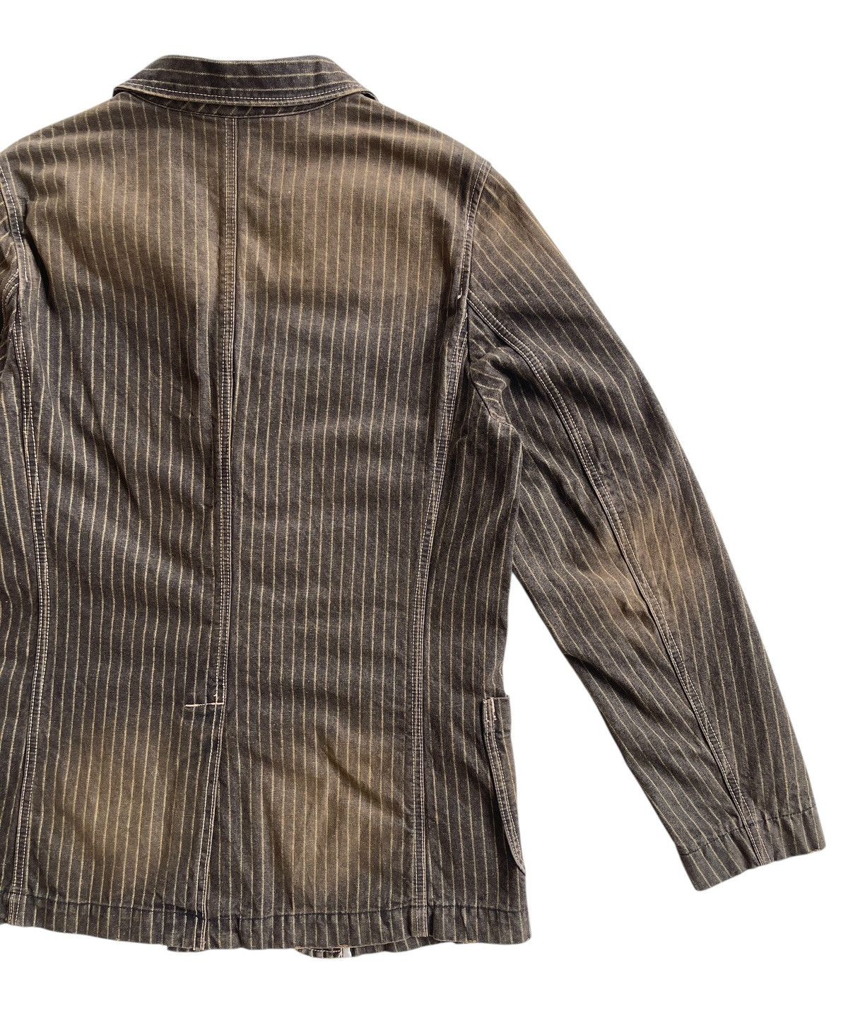 Japanese Brand PTTP Stripe Denim Chore Jacket Size US M / EU 48-50 / 2 - 6 Thumbnail