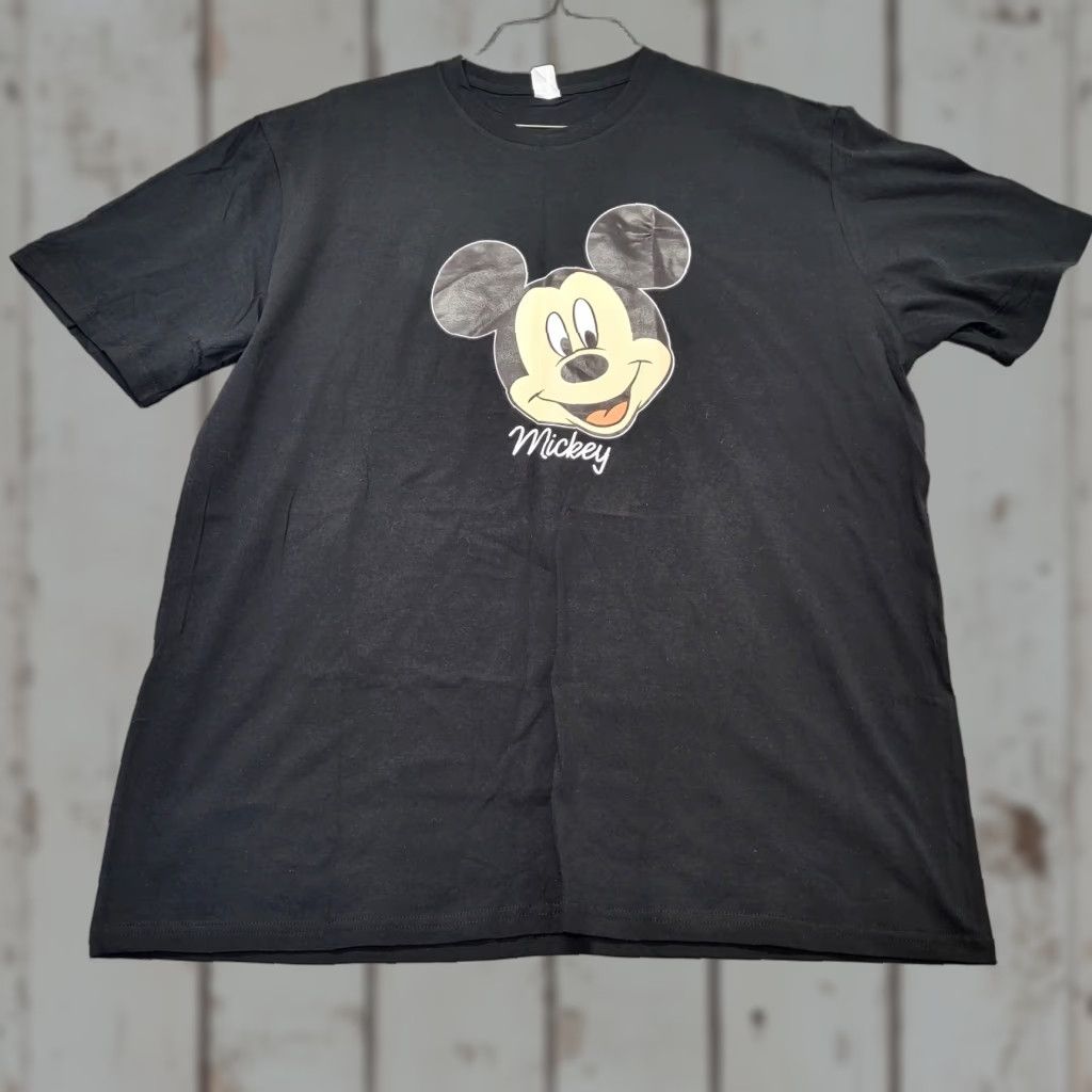 Disney Mickey Mouse T-Shirt Men’s XXL Black Crew Neck Short Sleeve Disney Graphic Print 90s Vintage Shirt Size US XXL / EU 58 / 5 - 1 Thumbnail