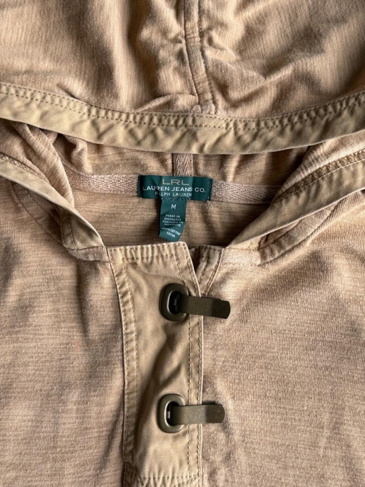 Lauren Ralph Lauren Lauren Jeans Co RL / Hooded Toggle Top / Tan Size M / US 6-8 / IT 42-44 - 3 Thumbnail