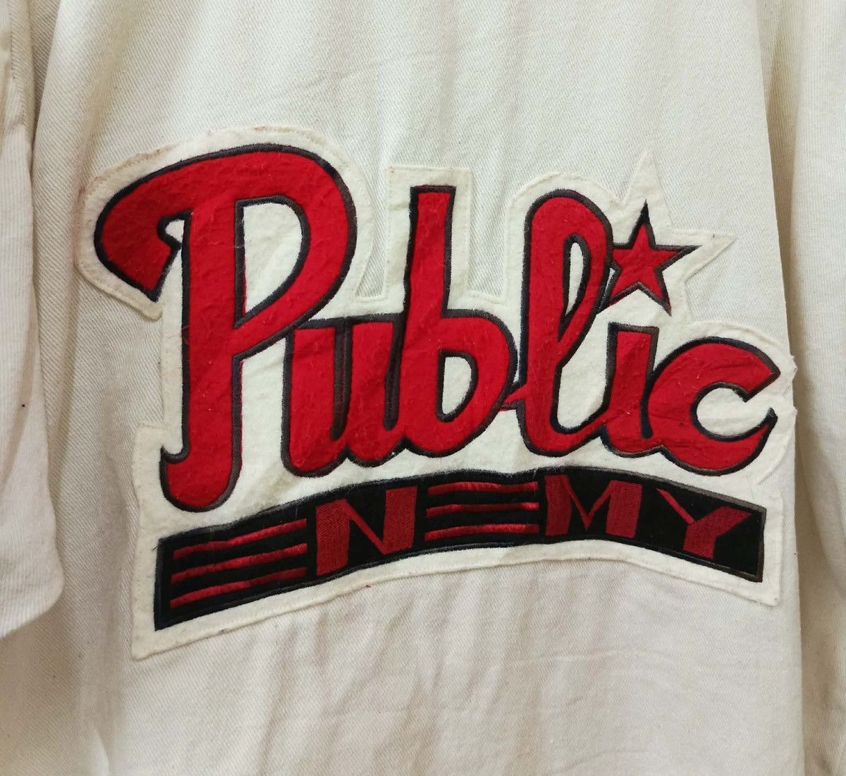 Public Enemy Vintage 1993 Public Enemy Baseball cotton jerseys Size US L / EU 52-54 / 3 - 6 Thumbnail