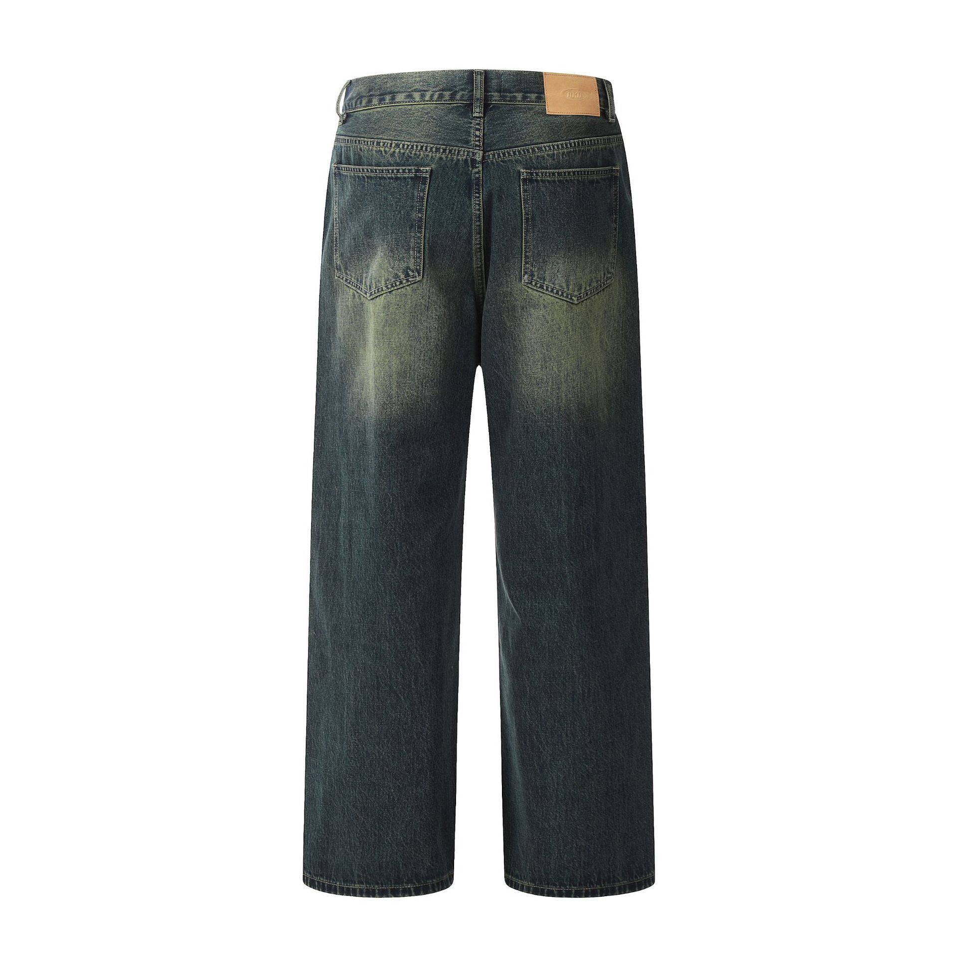 Japanese Brand × Jean Street wide-leg stitching washed distressed cargo jeans Size US 32 / EU 48 - 2 Thumbnail
