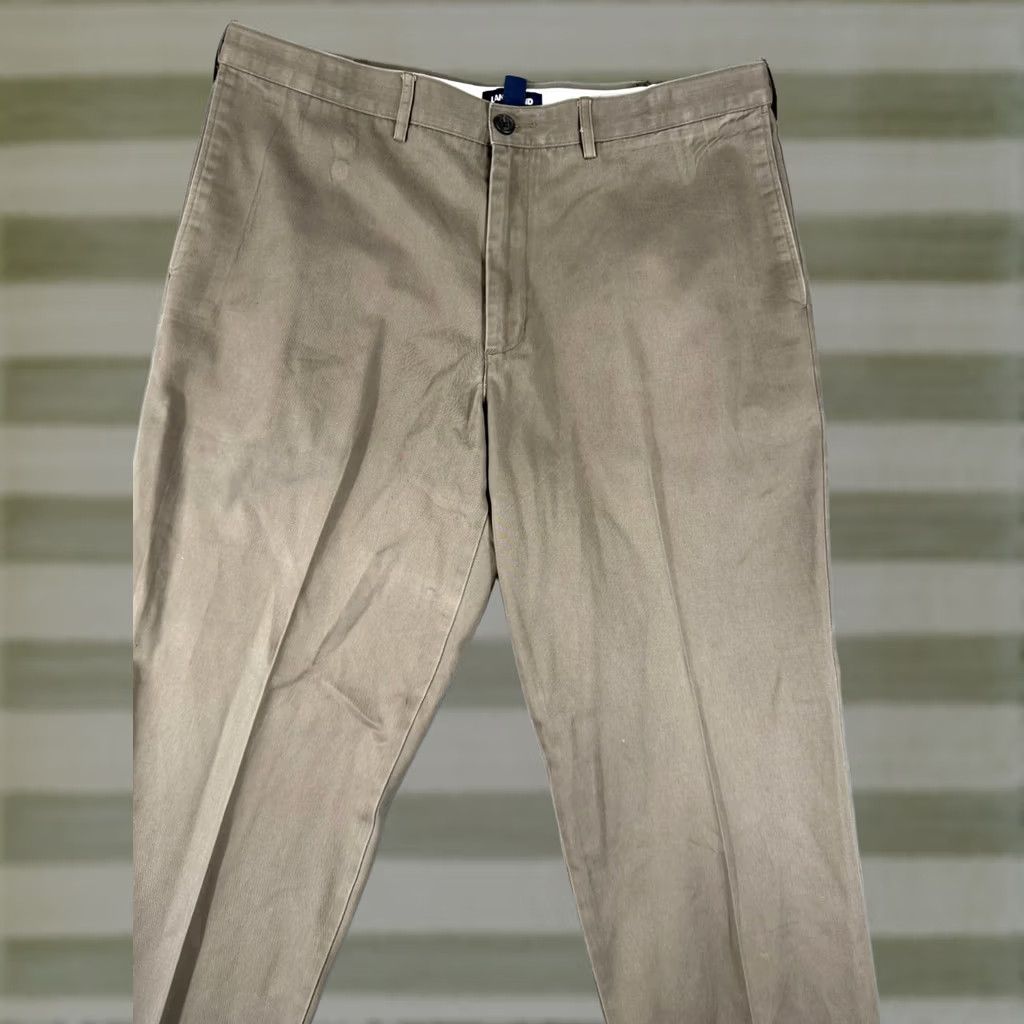 Lands' End Lands' End Chino Pants Mens 38 Khaki Brown Traditional Fit Flat Front Straight Leg Pockets Mens Size US 38 / EU 54 - 1 Thumbnail