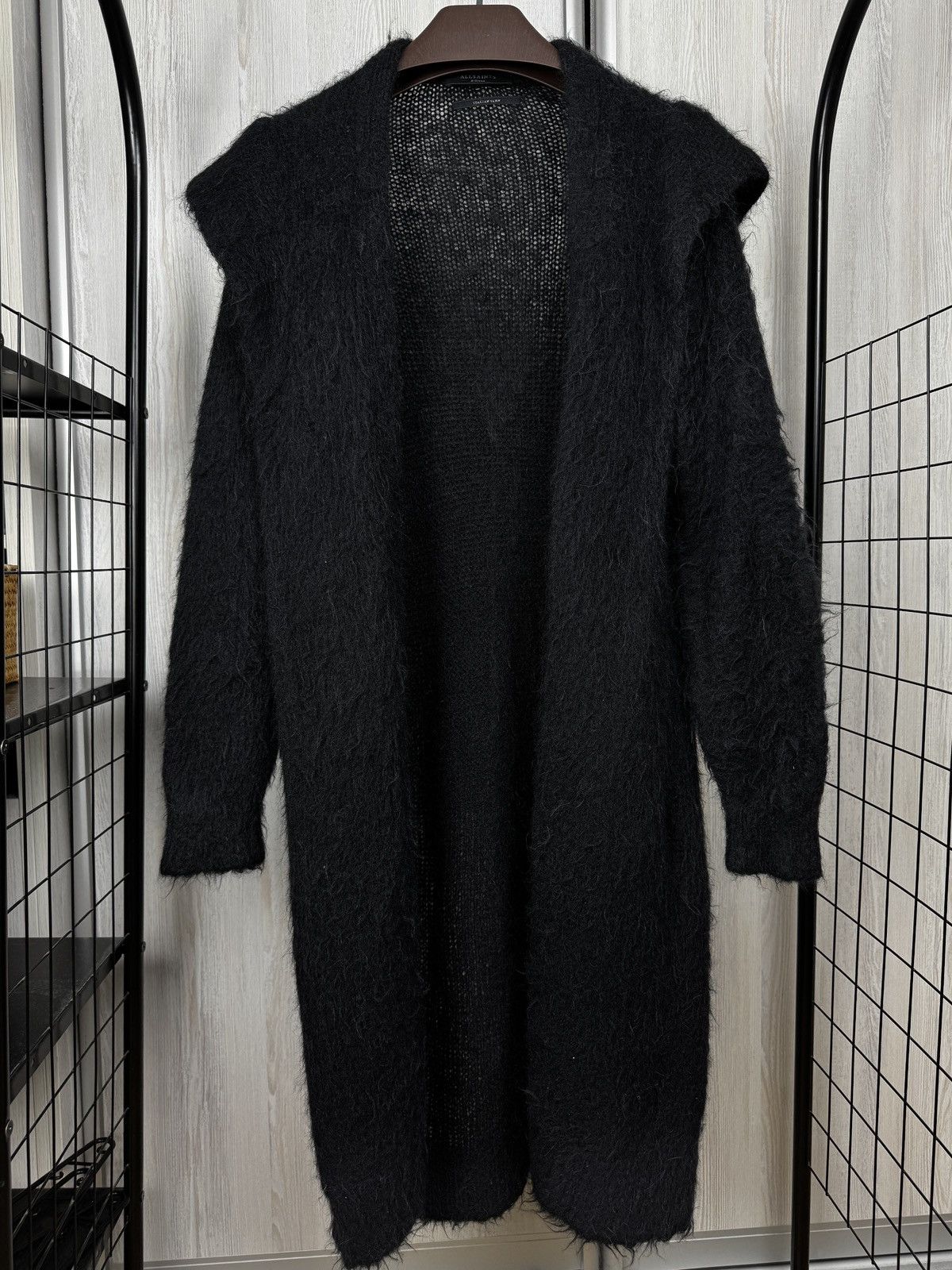 Allsaints AllSaints Milano Alpaca Blend Cardigan Black Long Size XS / US 0-2 / IT 36-38 - 2 Thumbnail