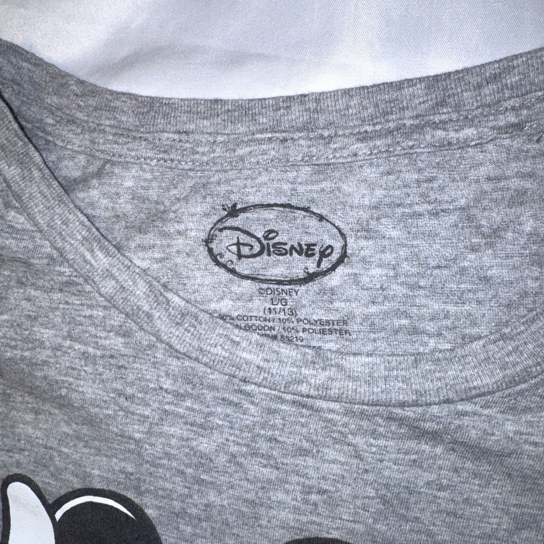 Disney Disney T-Shirt Logo Love Gray Mickey Mouse Womens Large Shirt Size L / US 10 / IT 46 - 2 Thumbnail