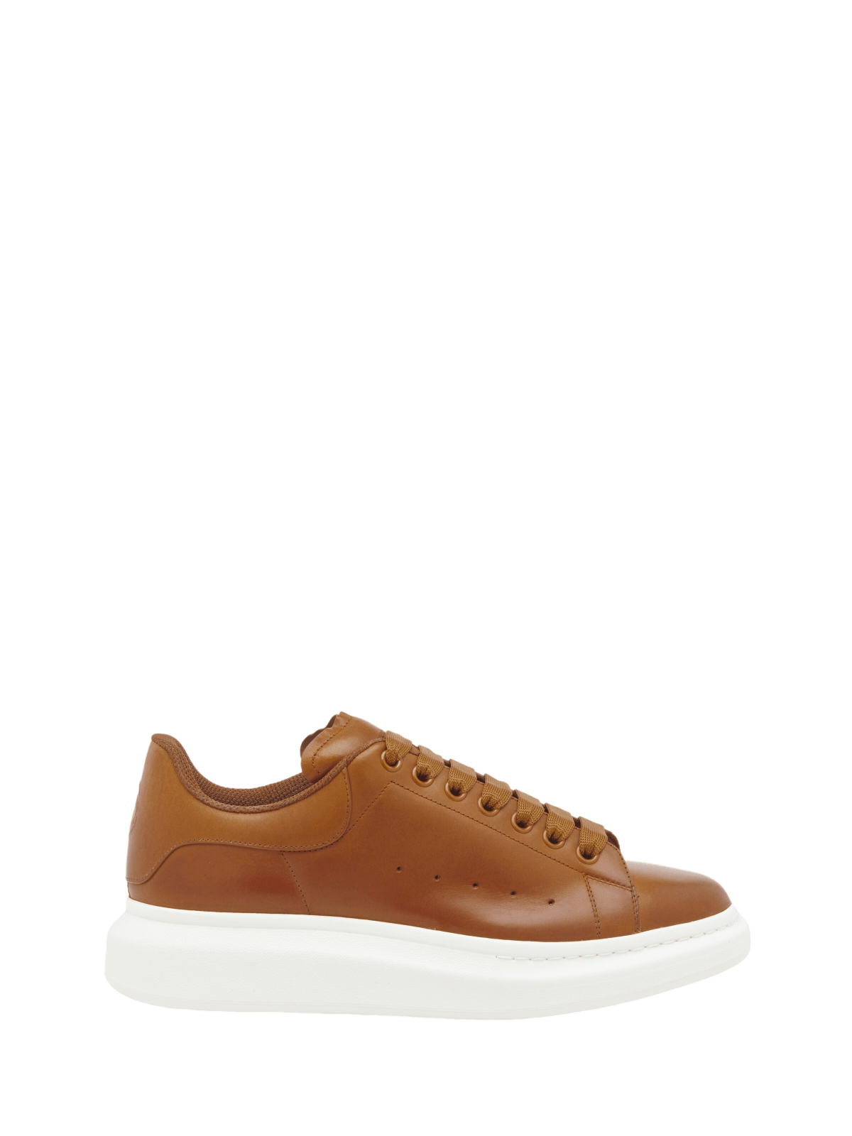 Alexander McQueen ALEXANDER MCQUEEN Oversized Brown Leather Sneakers New Auth Size US 6 / EU 39 - 1 Thumbnail