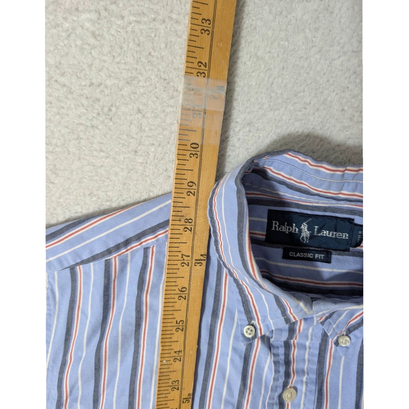 Ralph Lauren Ralph Lauren Button-Down Shirt Mens Sm Blue Striped Classic Fit Short Sleeve Multicolor Embroidered Pony Ballpoint Button-Up Shirt Size US S / EU 44-46 / 1 - 5 Thumbnail