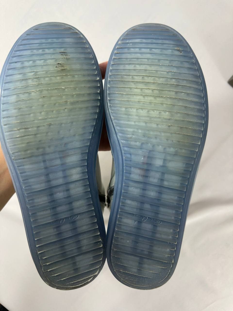 Rick Owens Rick Owens Geobasket High 'Chalk White Blue Transparent' Size US 8 / EU 41 - 16 Thumbnail