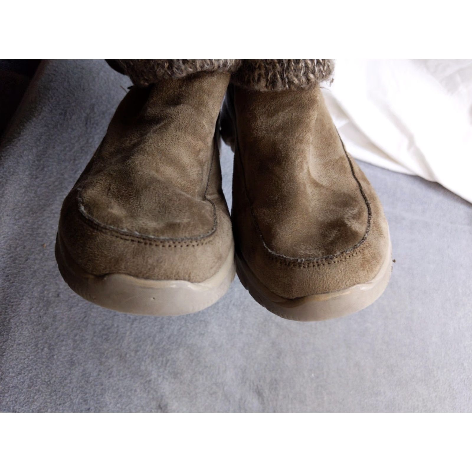 SKECHERS Skechers Womens Boots Size 8 38 Tan Knit Cuff Ankle Winter Walking SN49539 Size US 9 / IT 39 - 4 Thumbnail
