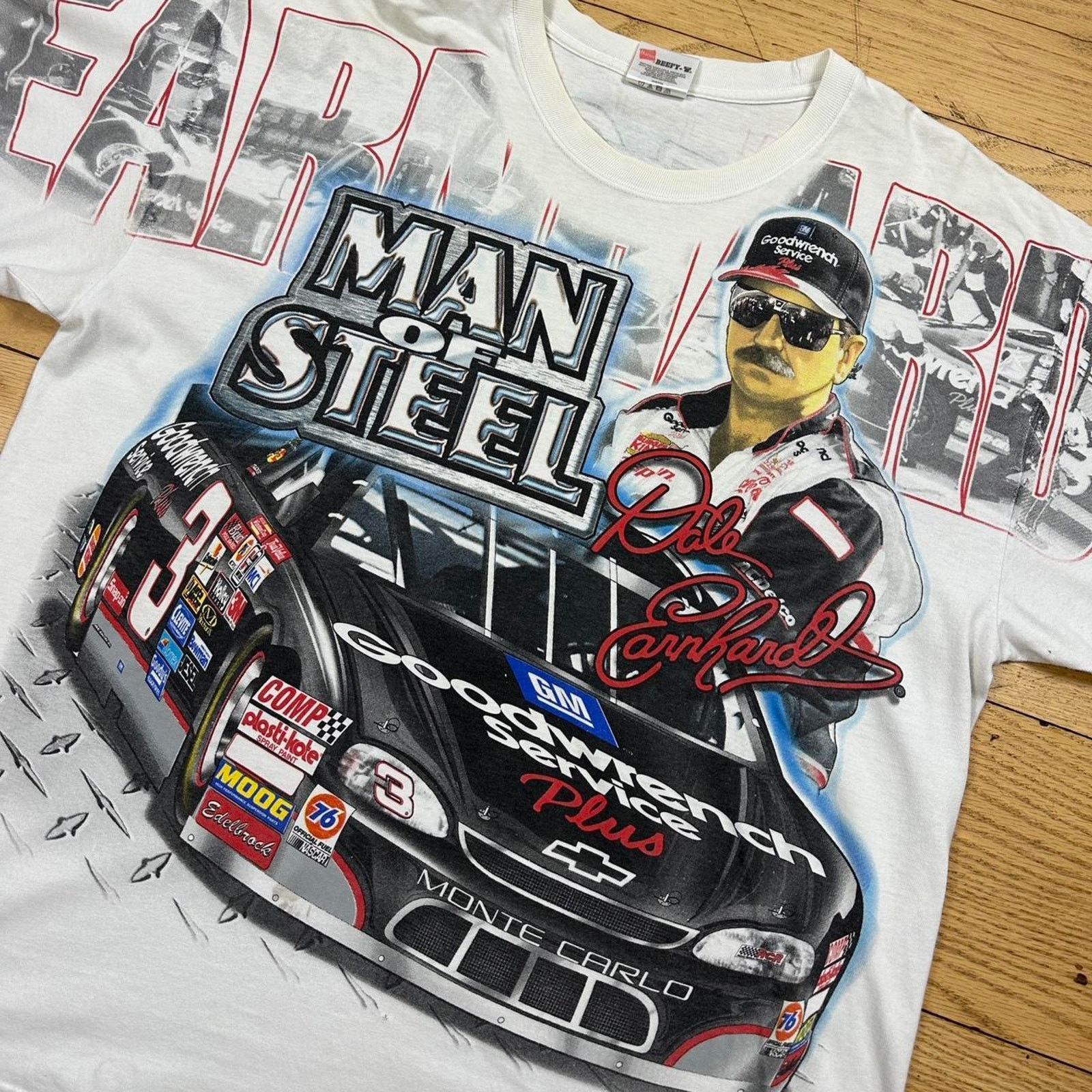 NASCAR × Vintage Vintage Dale Earnhardt Nascar T-shirt Size US XL / EU 56 / 4 - 3 Thumbnail