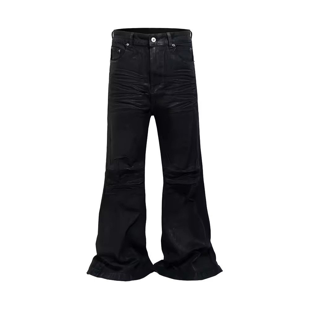 Jean Wax Leather Baggy Flare Pants Size US 30 / EU 46 - 5 Thumbnail