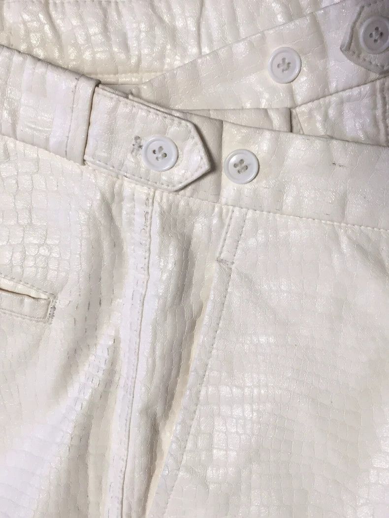 Comme des Garcons Cream Faux Crocodile Skin Pants-2505 Size US 28 / EU 44 - 2 Thumbnail