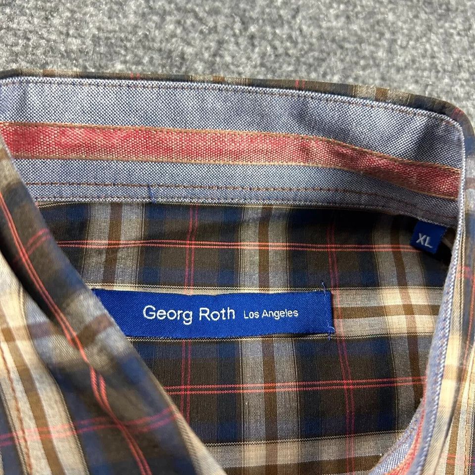 Georg Roth Georg Roth Los Angeles Shirt Mens XL Plaid Button Up Cotton Size US XL / EU 56 / 4 - 3 Thumbnail