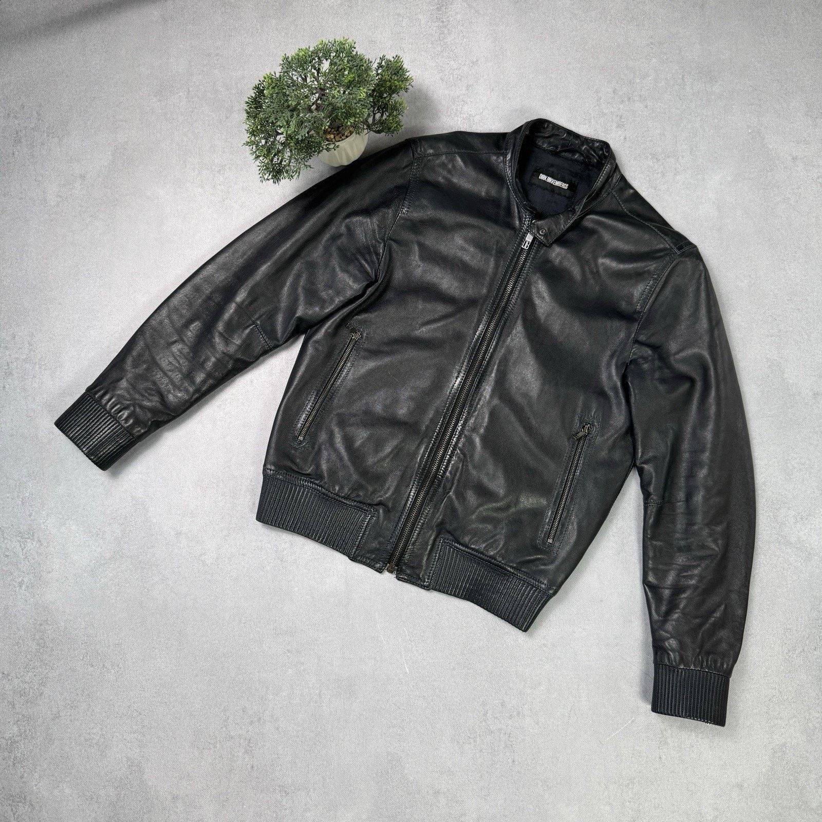 Dirk Bikkembergs RGS Bikkemberg Men Wool Nylon Leather Jacket sz