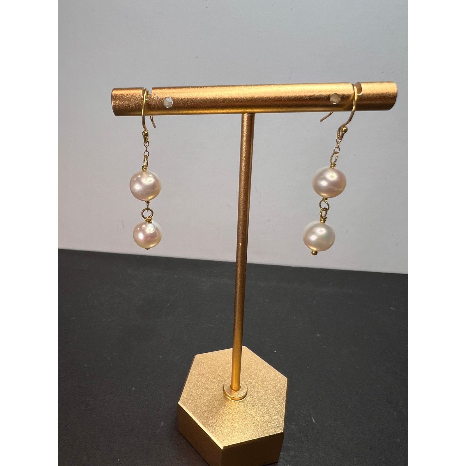 Other Cultured pearl dangle earrings in gold over sterling silver Size ONE SIZE - 10 Thumbnail