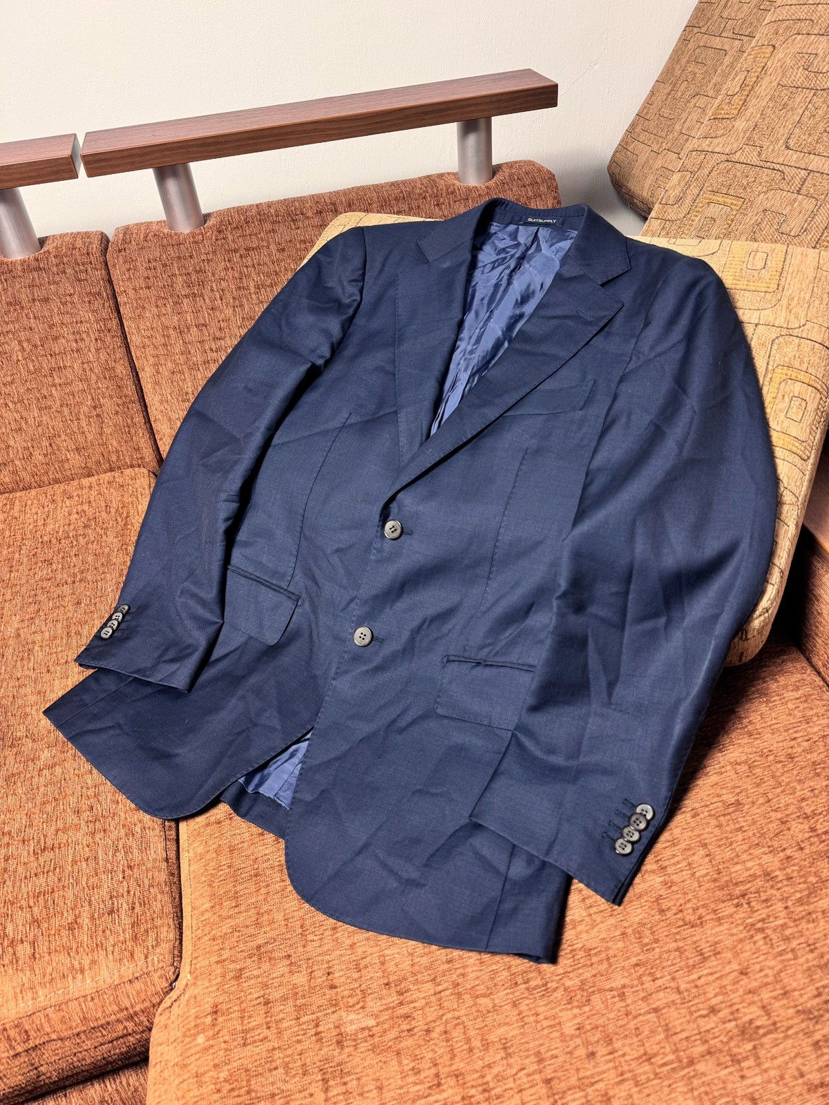 Suitsupply Suitsupply Pure Wool Lazio Single Breasted Suit Jacket Pants Size 46S - 3 Thumbnail
