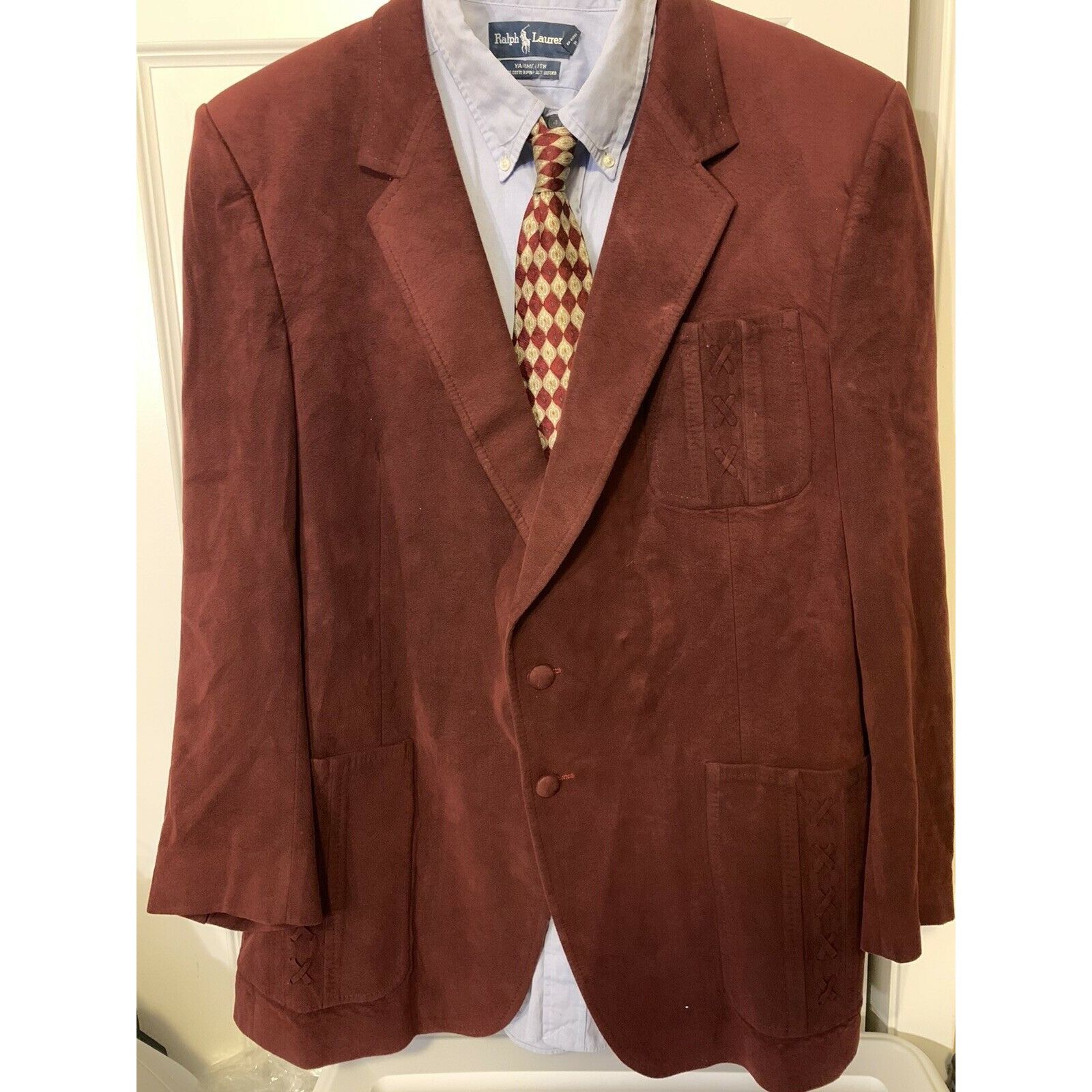 Vintage Rountree Williams Le Baron Skinner Ultra Suede Fabric Coat J Size US XXL / EU 58 / 5 - 3 Thumbnail