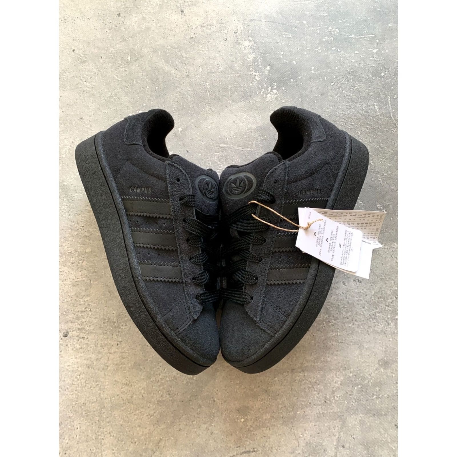 Adidas ADIDAS Campus Sneaker Women US 6, UK 5 1/2, EUR 38 2/3, 245 mm Black Suede Low Top 2024 Campus Model Shoes Size US 6 / IT 36 - 4 Thumbnail