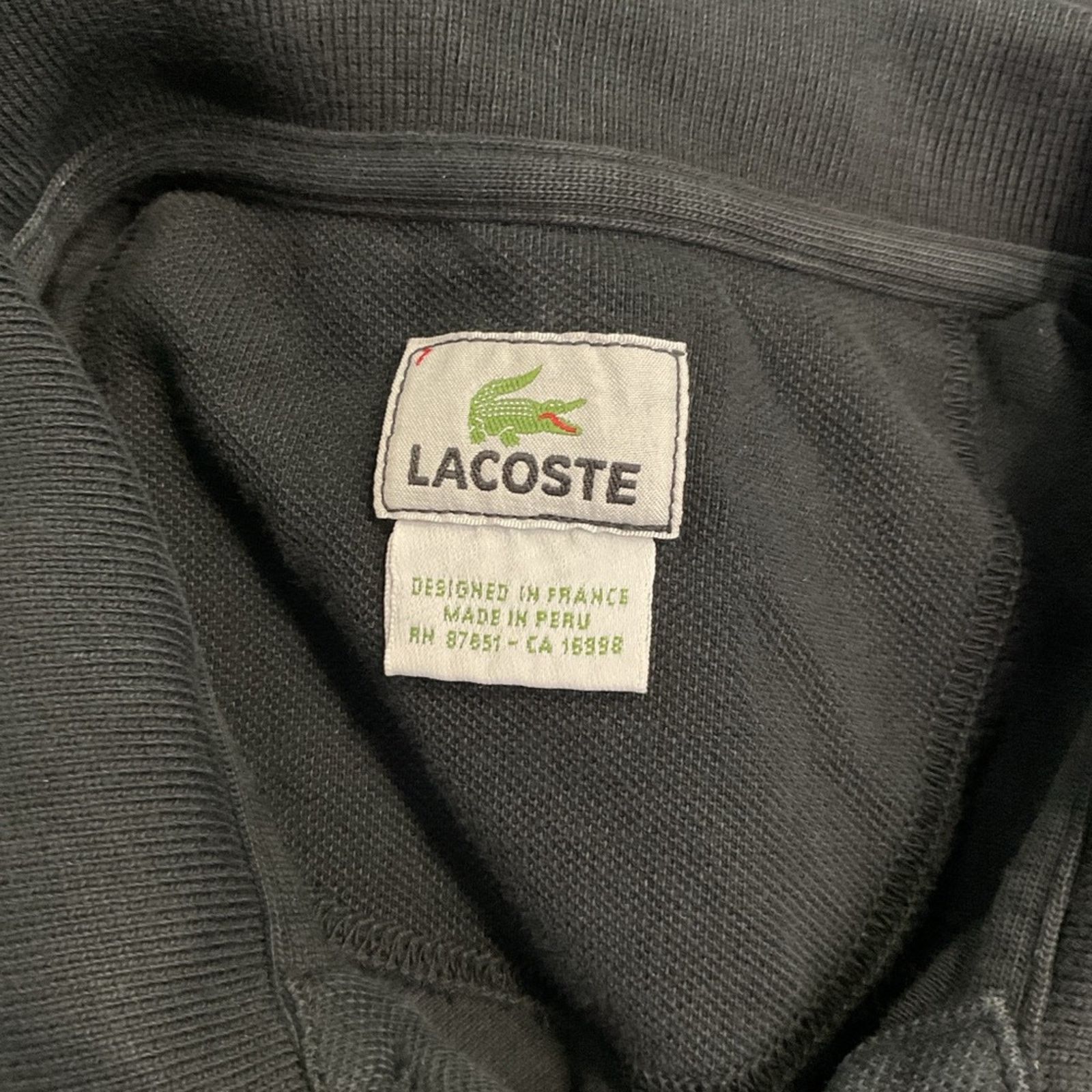 Lacoste Lacoste Black Gator Logo Polo Shirt Size US L / EU 52-54 / 3 - 4 Thumbnail
