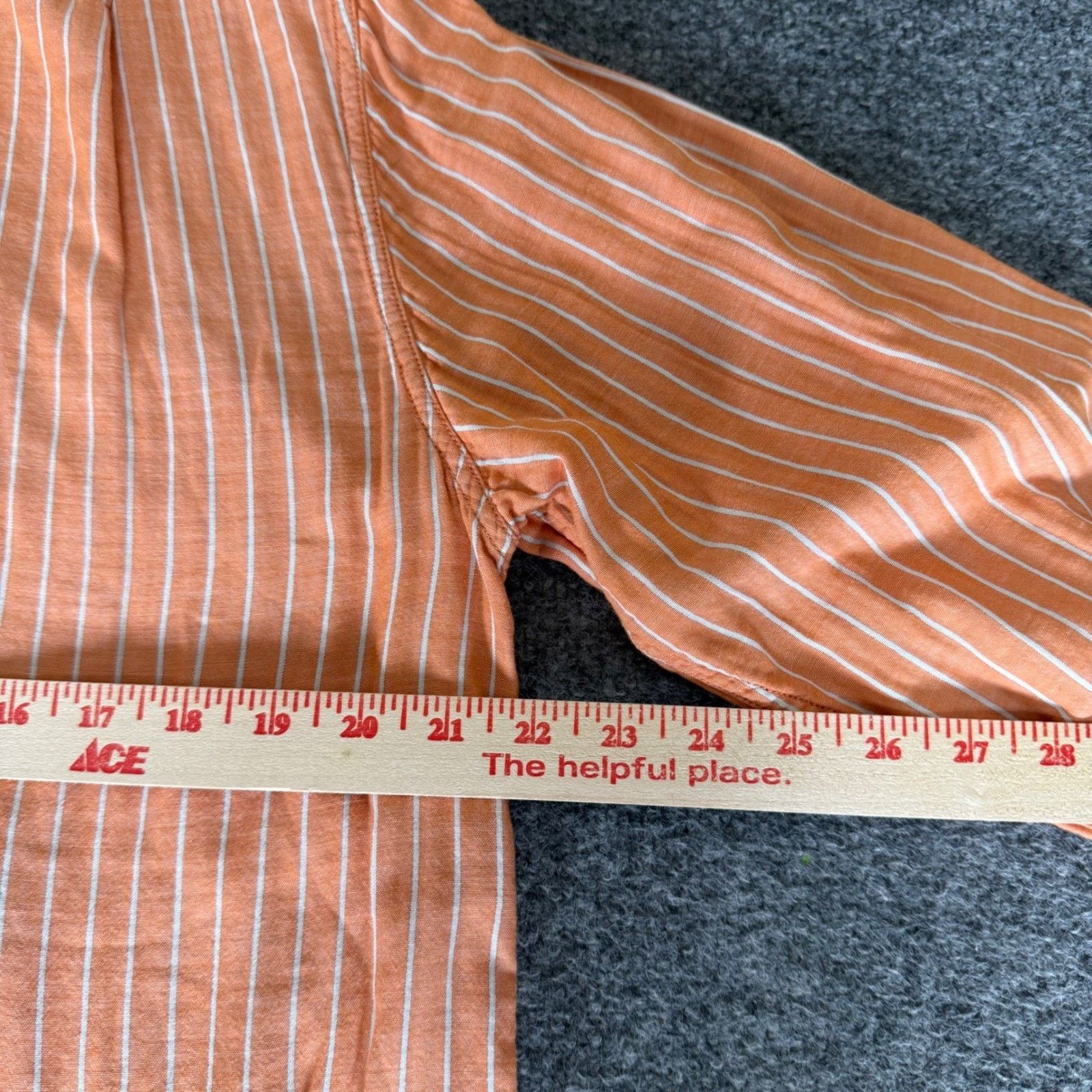 Tommy Bahama Tommy Bahama Denim Mens Medium Orange Striped Button Up Size US M / EU 48-50 / 2 - 5 Thumbnail