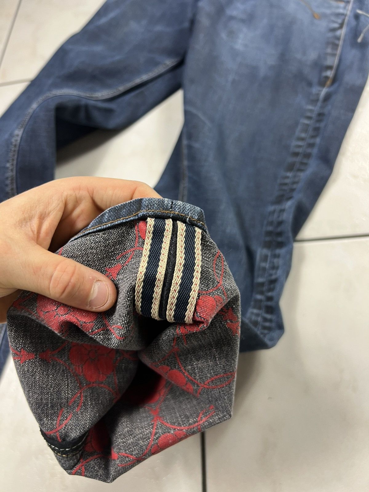 Evisu Vintage Soone denim distressed y2k selvedge jeans navy japan Size US 32 / EU 48 - 22 Thumbnail