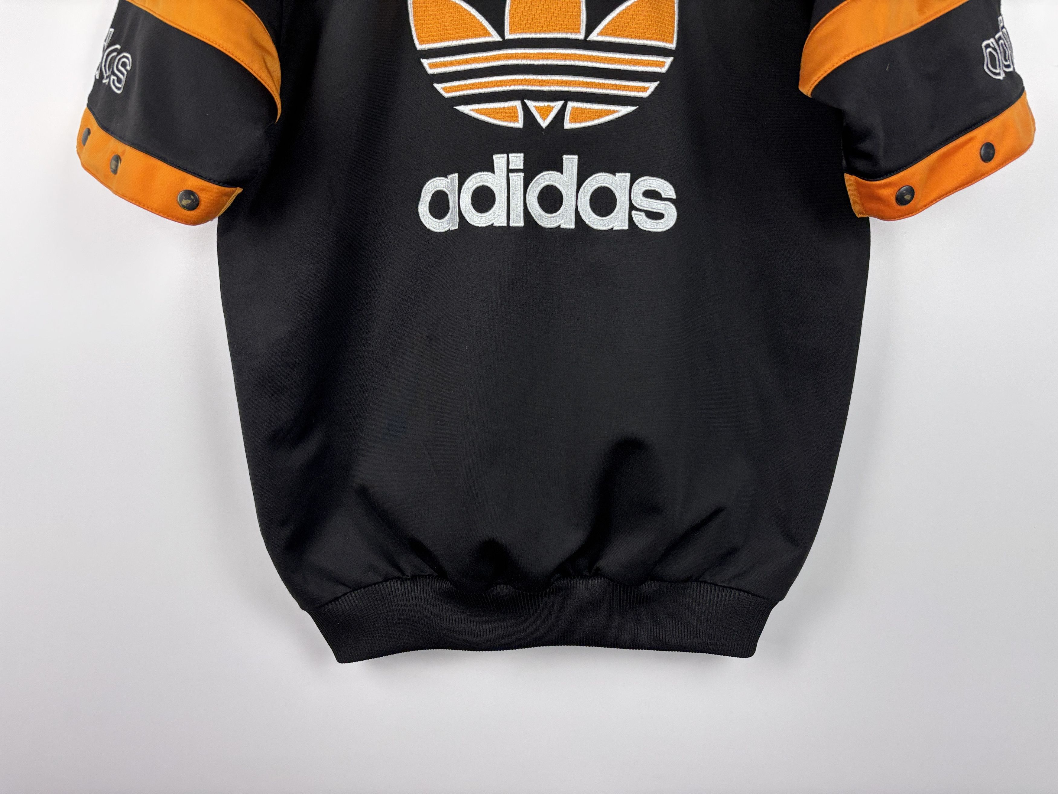 Adidas Vintage Adidas Track Zip Jacket Big Logo Black Orange L Size L / US 10 / IT 46 - 6 Thumbnail