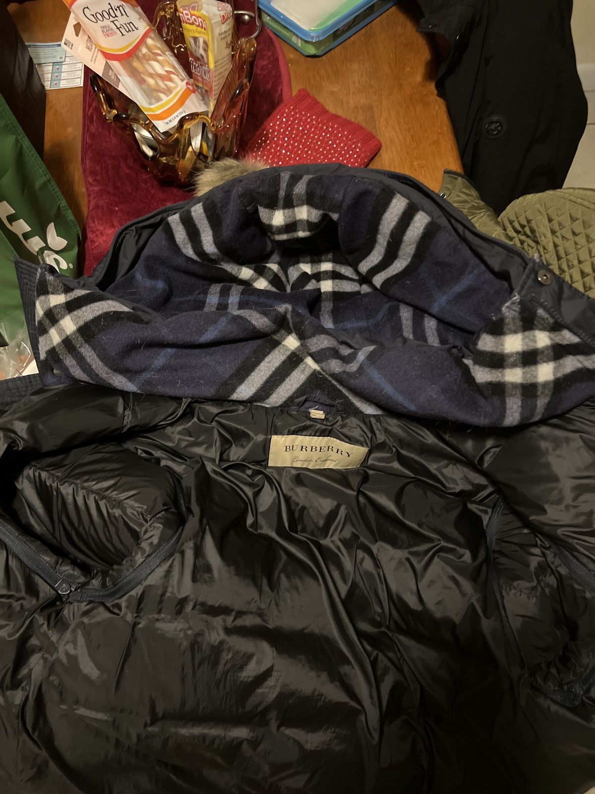 image of Burberry Heavy Down Jacket in Blue, Men's (Size XL)