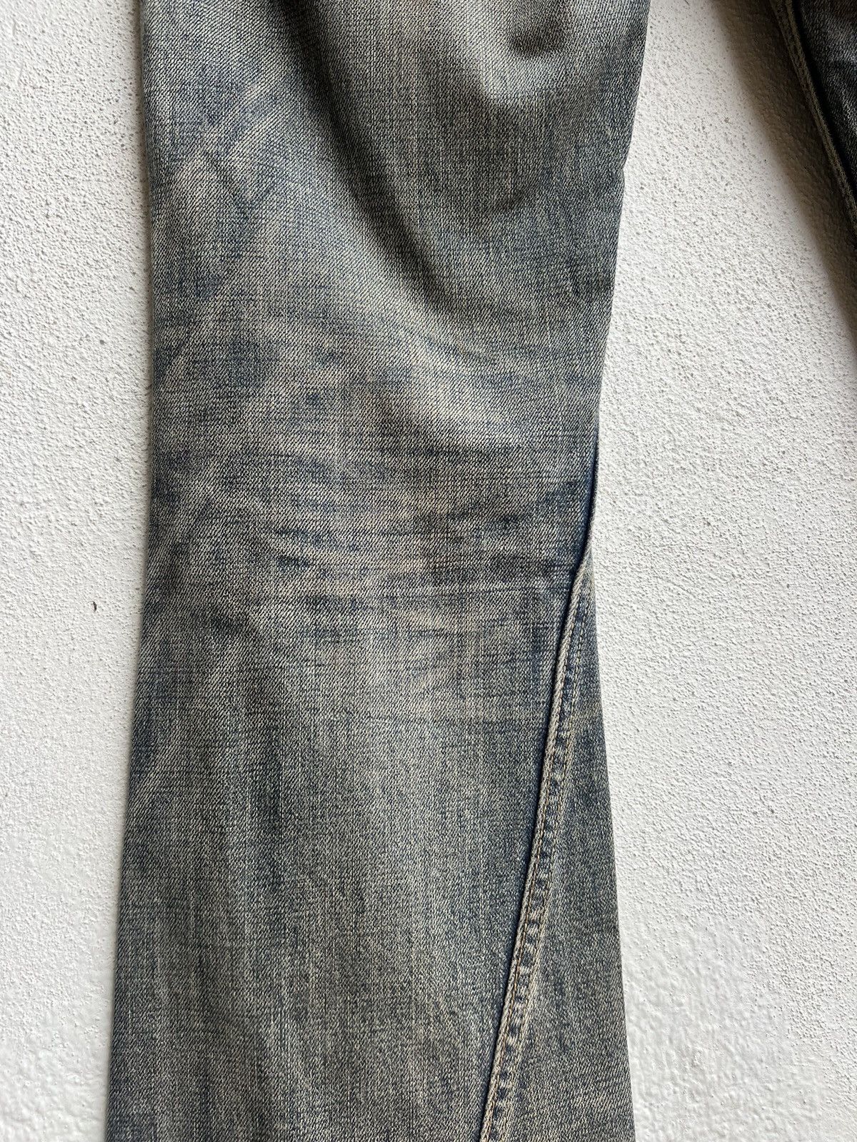Vintage Vintage Tornado Mart Japan Distress Mud Denim Flare Jeans Size US 31 - 18 Thumbnail
