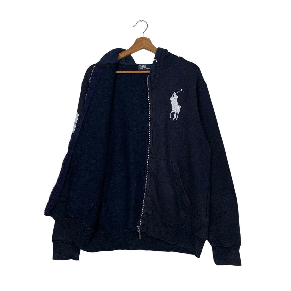 Polo Ralph Lauren 90's POLO RALPH LAUREN Embroidery Big Pony Hoodies #1718-C76 Size US L / EU 52-54 / 3 - 11 Thumbnail