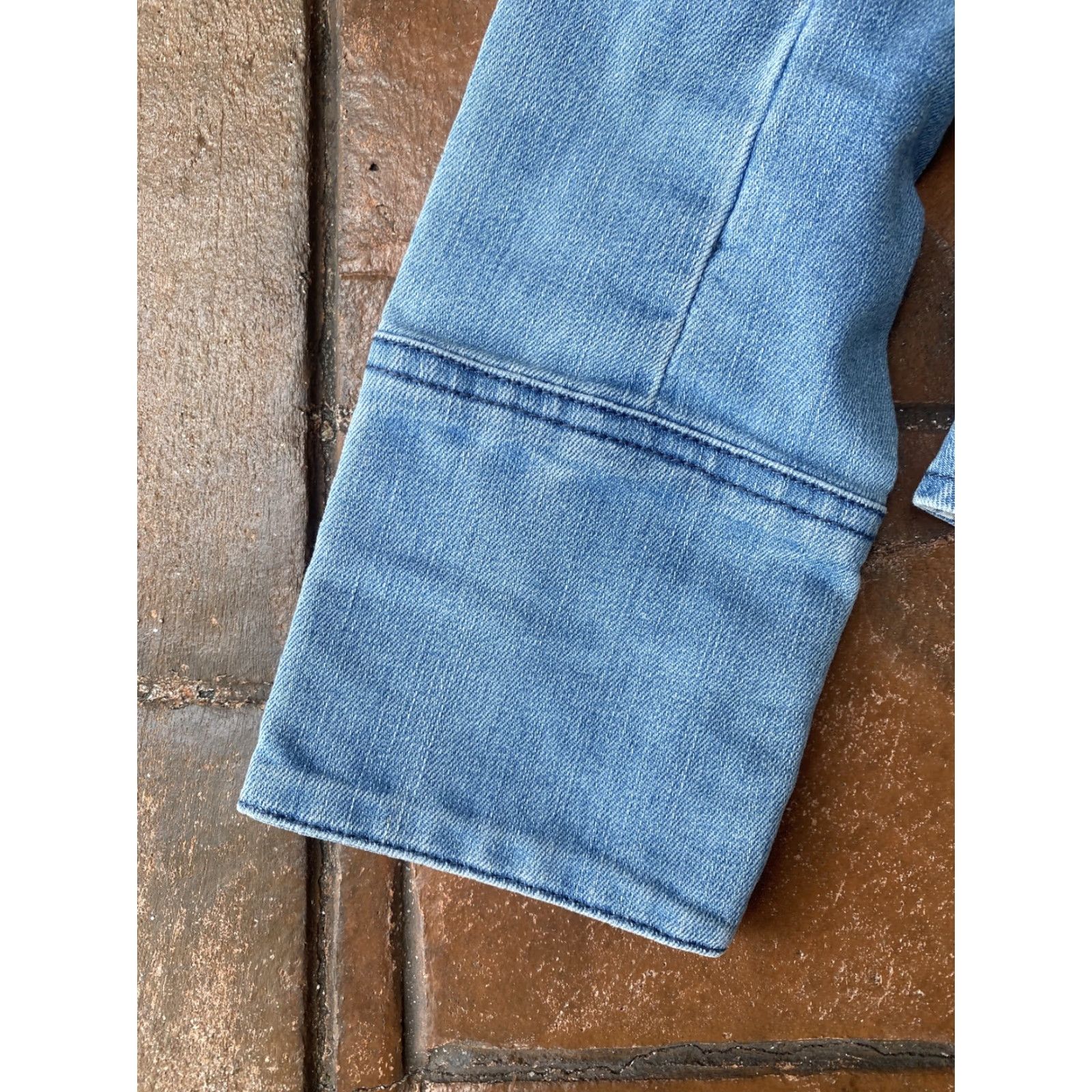 Vintage VINTAGE Anthropologie Pilcro and the Letterpress Women's Jean Denim Blazer JacketSize 0 Blue Ridged? Size 25" / US 0 / IT 36 - 5 Thumbnail