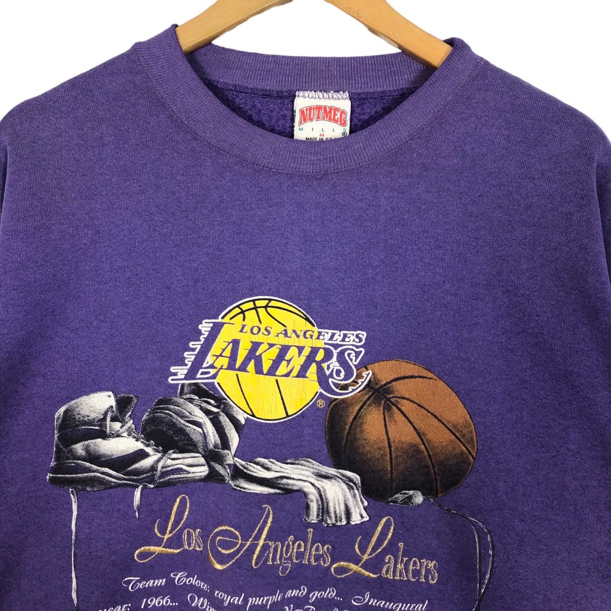 NBA Vintage 90s NBA Los Angeles Lakers Crewneck Sweatshirt Size US L / EU 52-54 / 3 - 2 Thumbnail