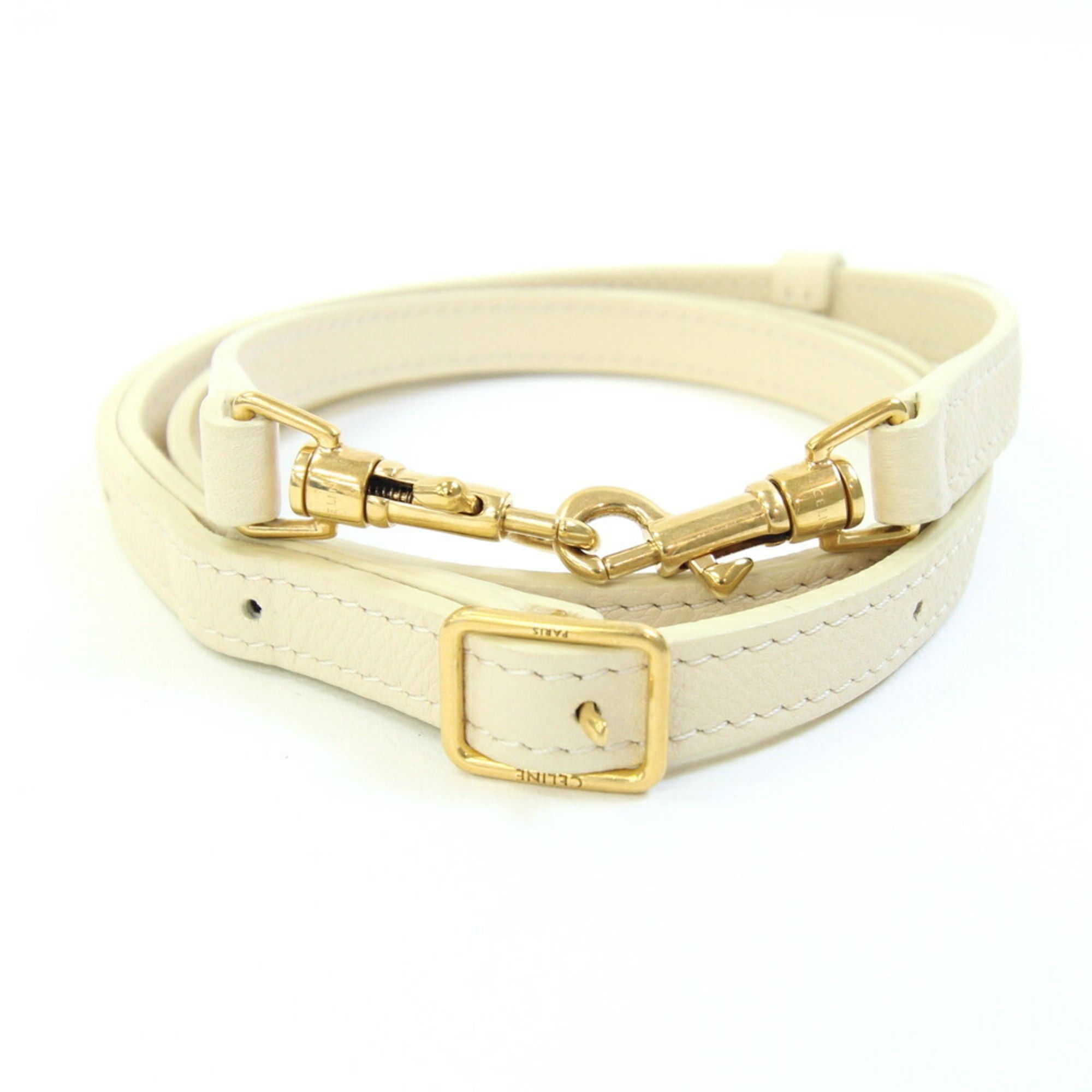 Celine shoulder strap ivory leather bag replacement strap for women's CELINE