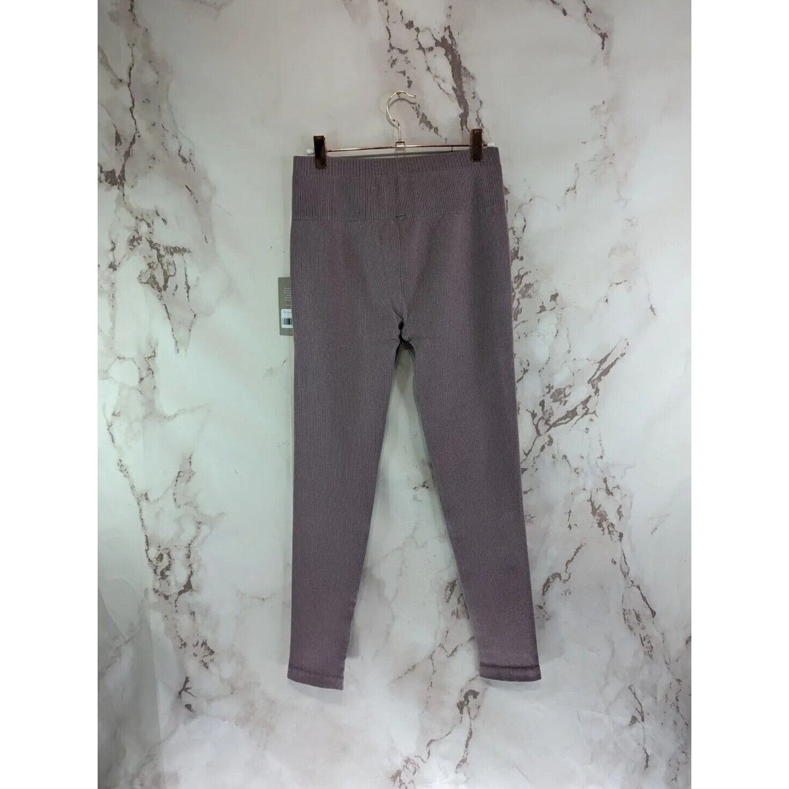 Everlane Everlane Leggings M L Purple Seamless Rib Full High Rise Size 30" / US 8 / IT 44 - 6 Thumbnail
