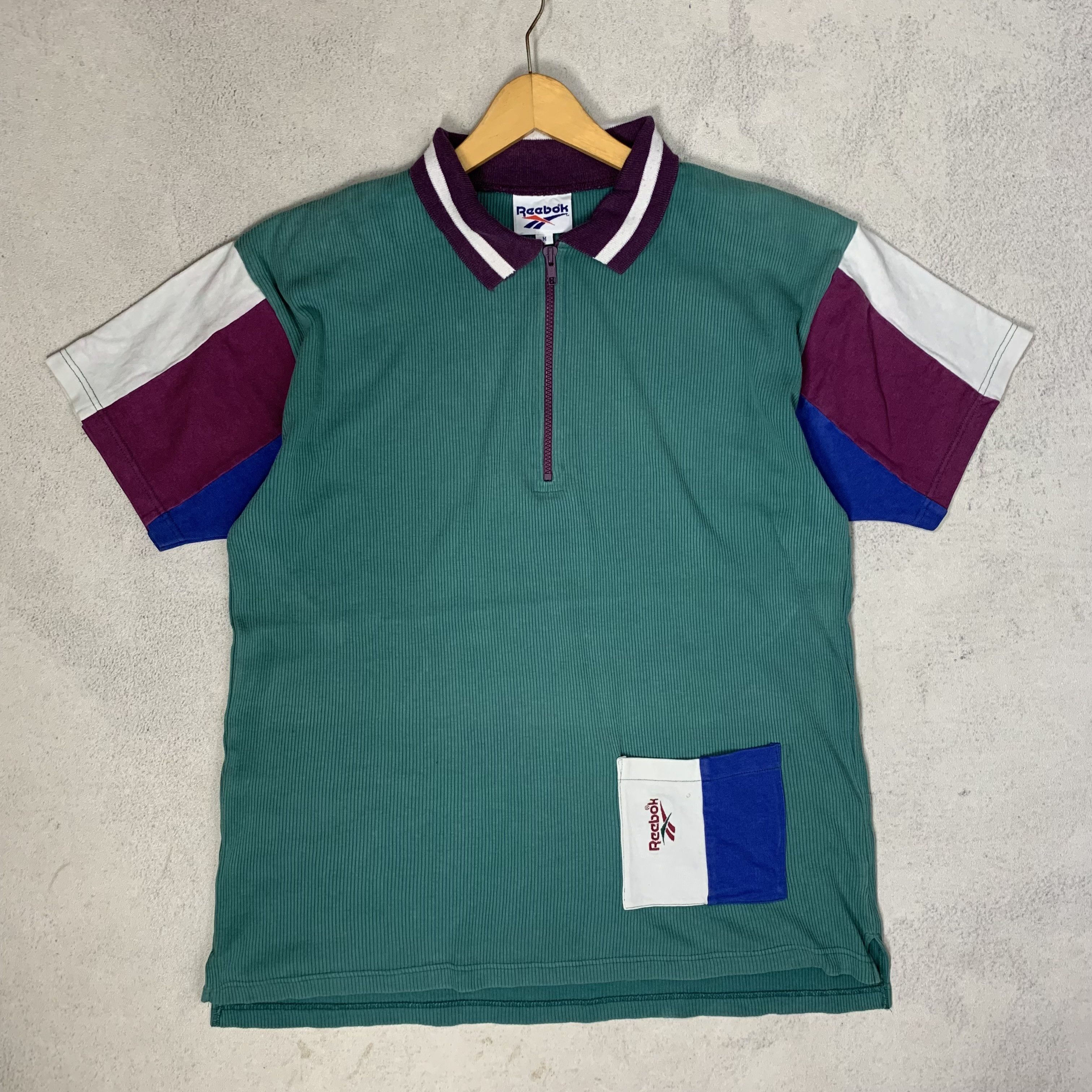 Reebok 90s Reebok Multicolor Polo Shirt Colorblock Size US M / EU 48-50 / 2 - 3 Thumbnail
