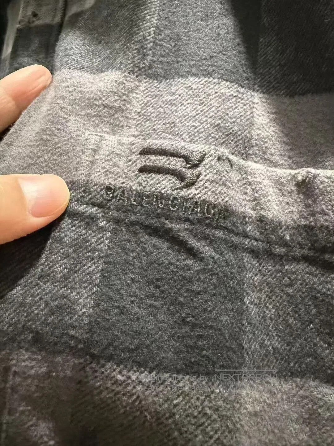Balenciaga Balenciaga Black Gray Plaid Logo Fringe Distressed Coat. Size M / US 6-8 / IT 42-44 - 3 Thumbnail