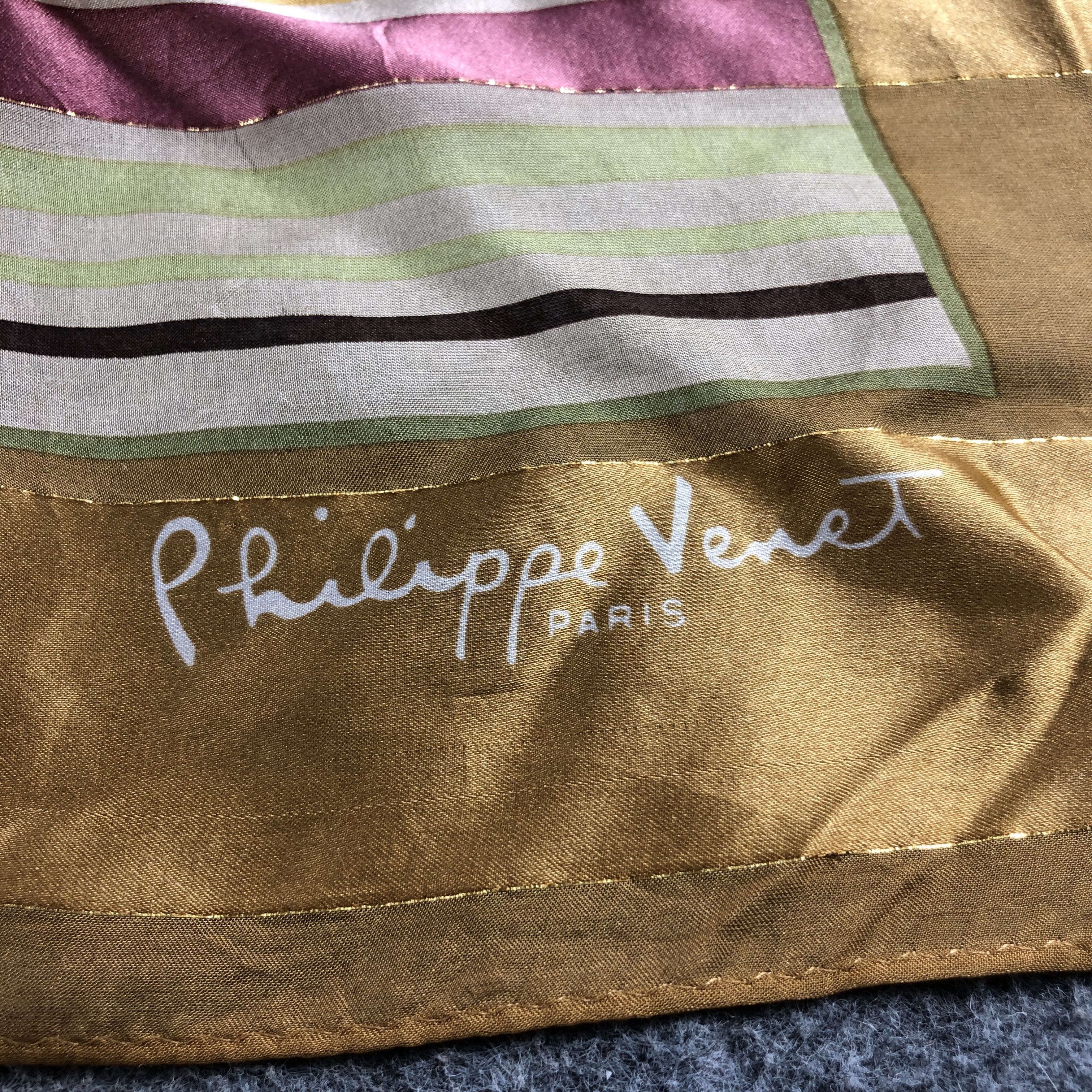 Japanese Brand Philippe V Abstract Silk Scarf M1124 Size ONE SIZE - 4 Thumbnail