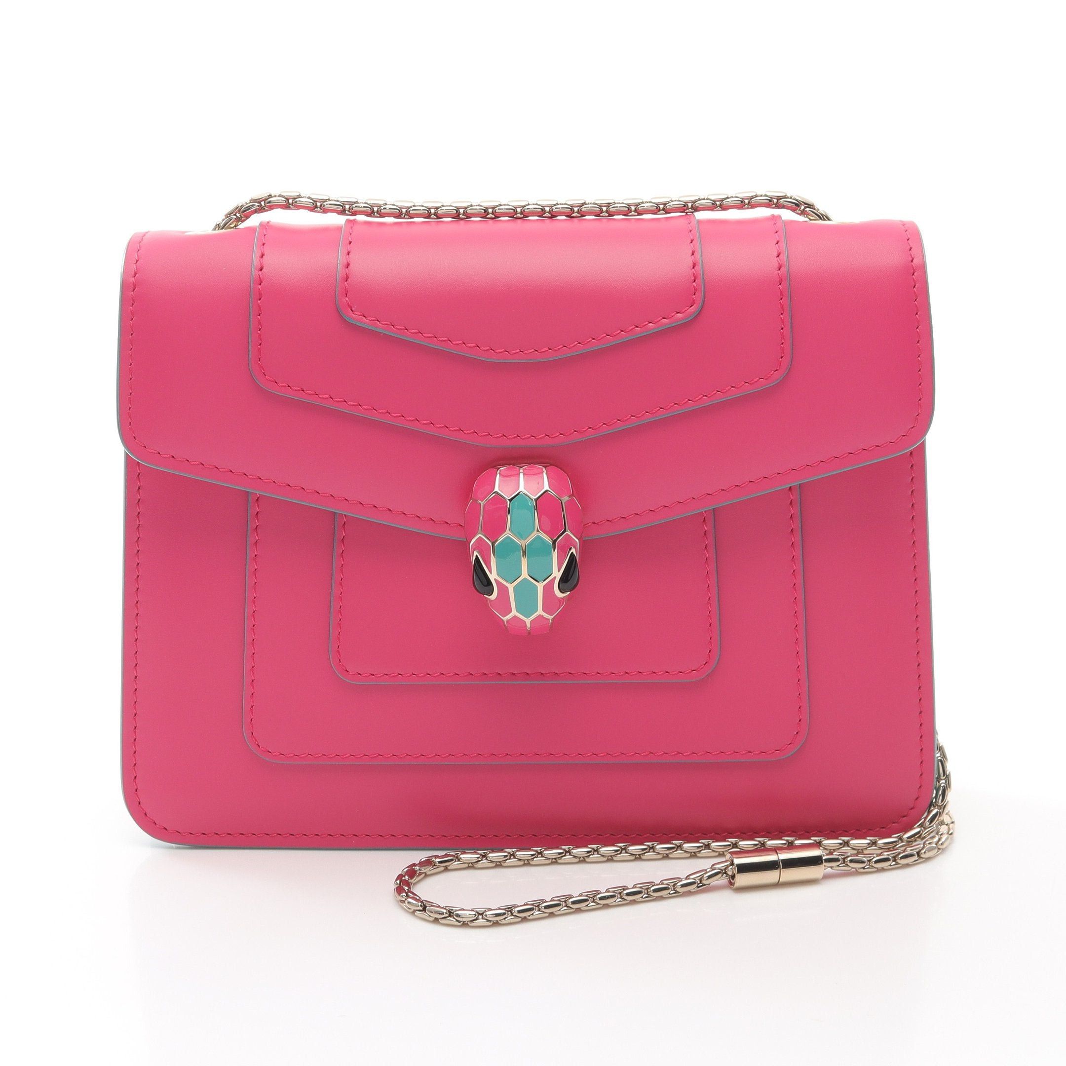 Bvlgari Bvlgari Serpenti Forever Chain Shoulder Bag Leather Pink Purple Off White Size ONE SIZE - 1 Thumbnail