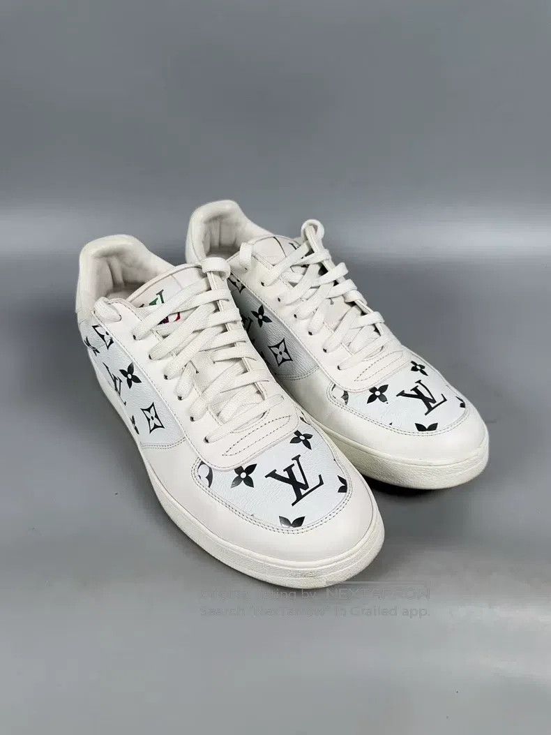 Louis Vuitton Louis Vuitton White Old Flower Full Print Casual Shoes Size US 7 / EU 40 - 3 Thumbnail