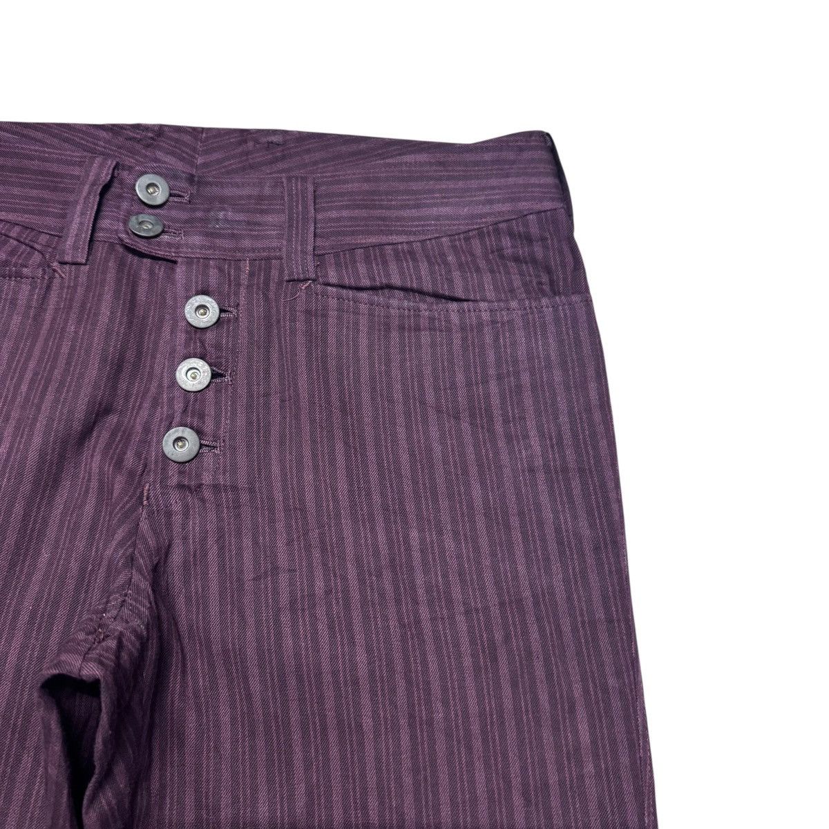 Tornado Mart Tornado Mart expose Button Pinstriped Flare Pants Size US 28 / EU 44 - 5 Thumbnail